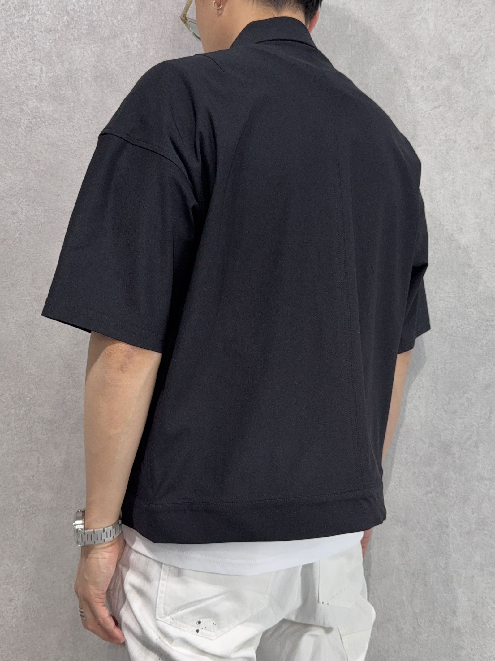 CPO HALF SHIRTS JK / RC40-SH-003 / 半袖ナイロンCPOジャケット / ブラック