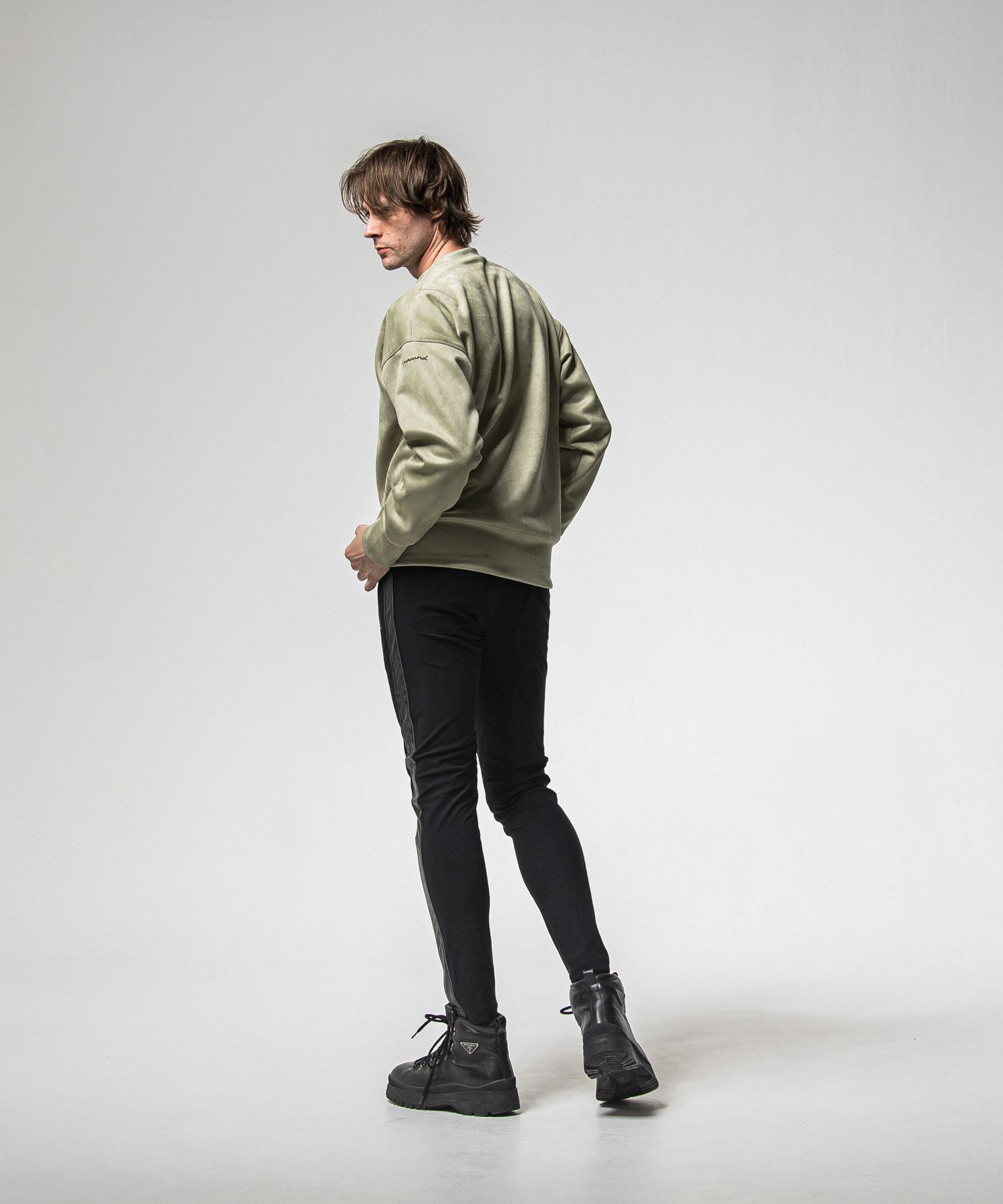 SUEDE DROP TRAINER / RC38-C-005 / スエードトレーナー / カーキ (1月上旬入荷予定)