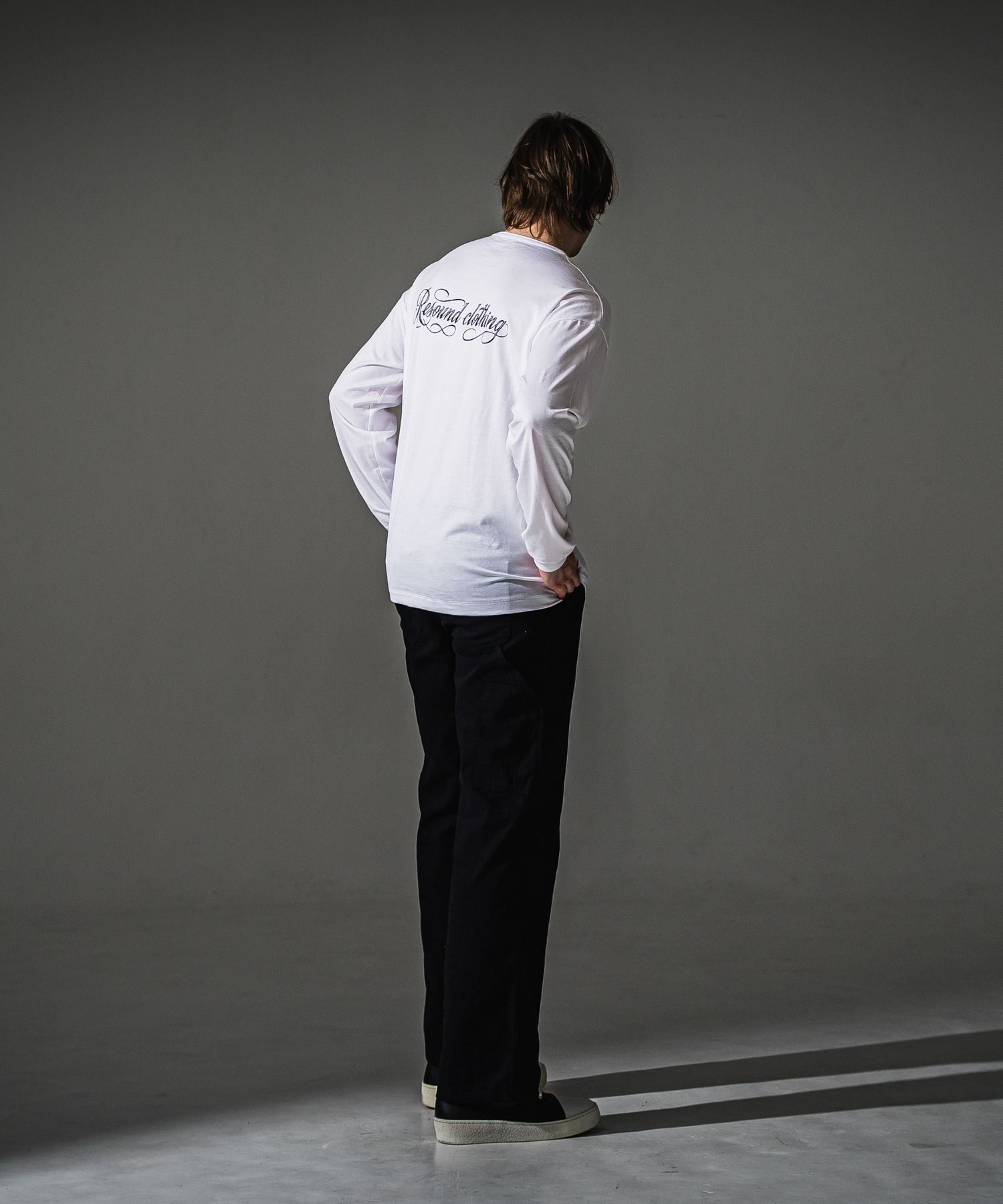 PIN ST RC OVER LONGSLEEVE TEE / RC41-T-003 / オーバーサイズ長袖バックロゴTシャツ / ホワイト (7月中旬入荷予定)