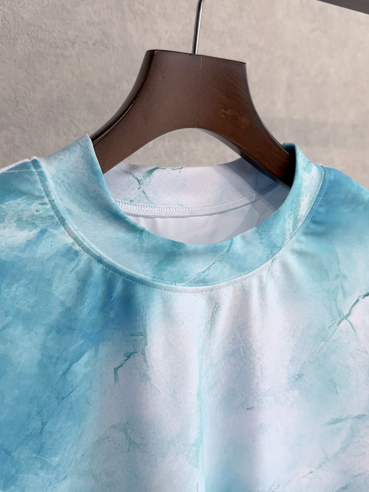 MARBLE RUSH OVER T / RC36-T-012 / マーブル柄ラッシュガードビッグTシャツ / ブルー