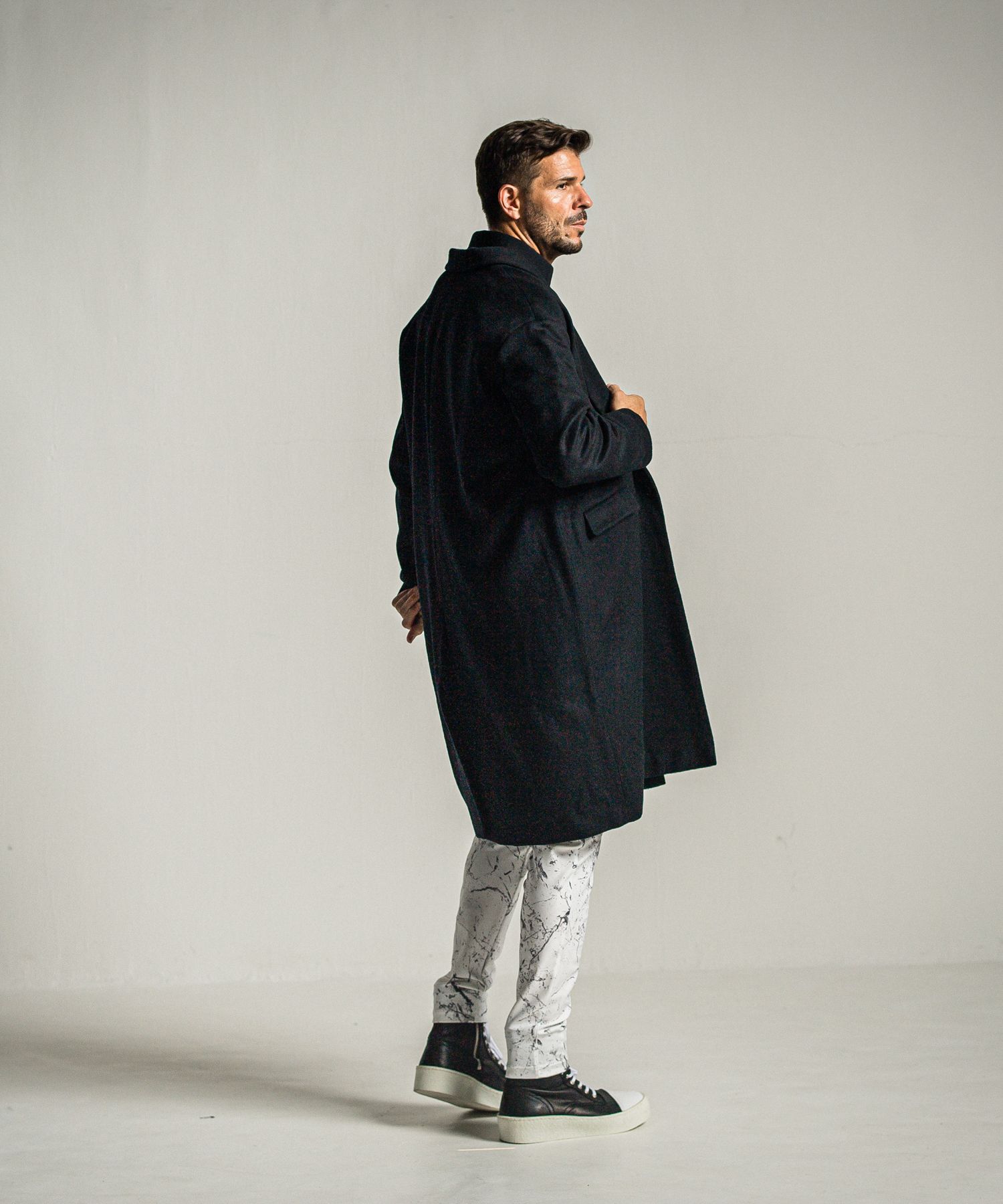 CHRIS EASY PANTS / RC34-ST-016 / ペイント柄イーシーパンツ / グレー