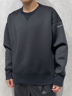 HD DROP TRAINER / RC37-C-004 / ダンボールニット 無地トレーナー / ブラック