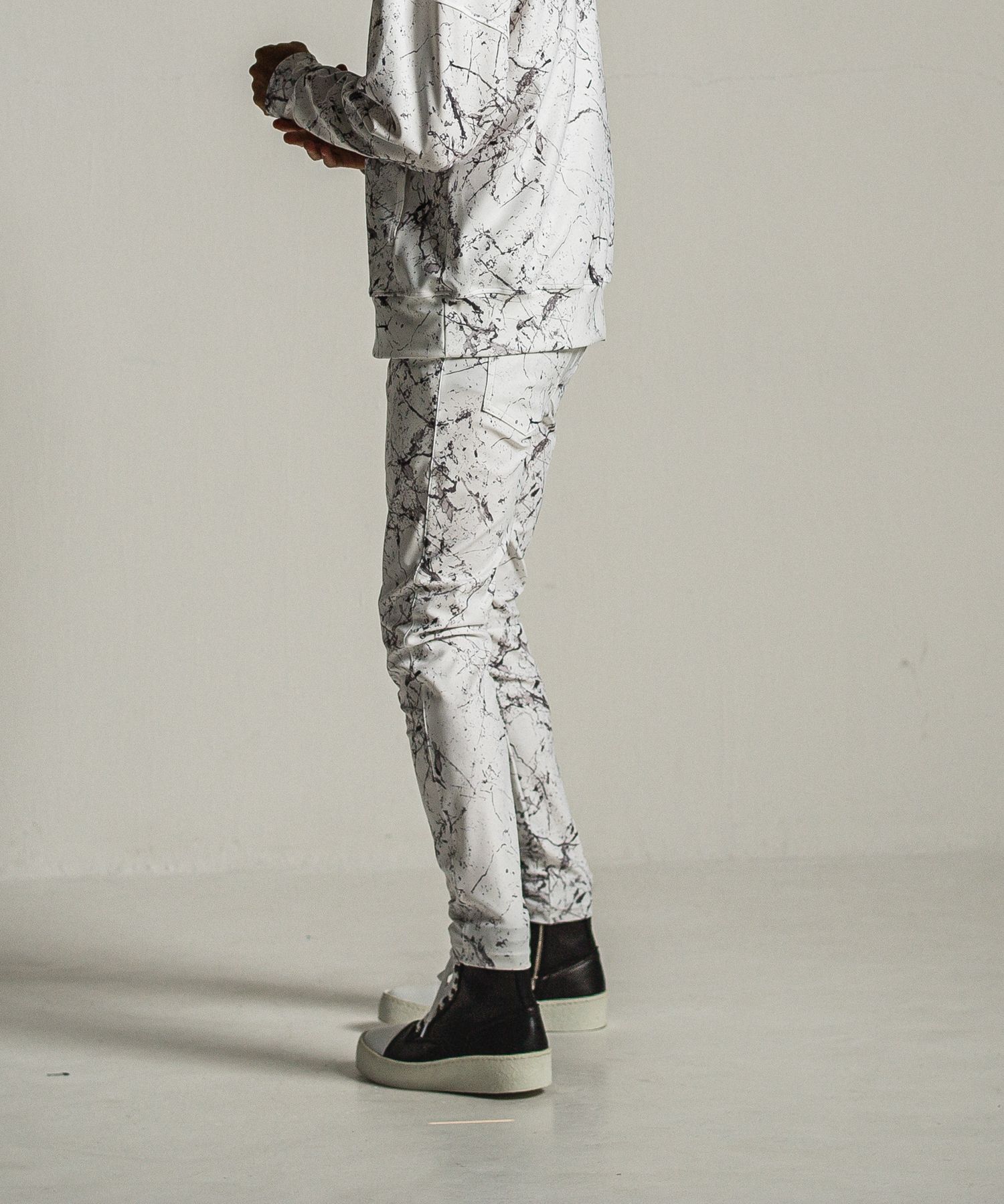 CHRIS EASY PANTS / RC34-ST-016 / ペイント柄イーシーパンツ / グレー