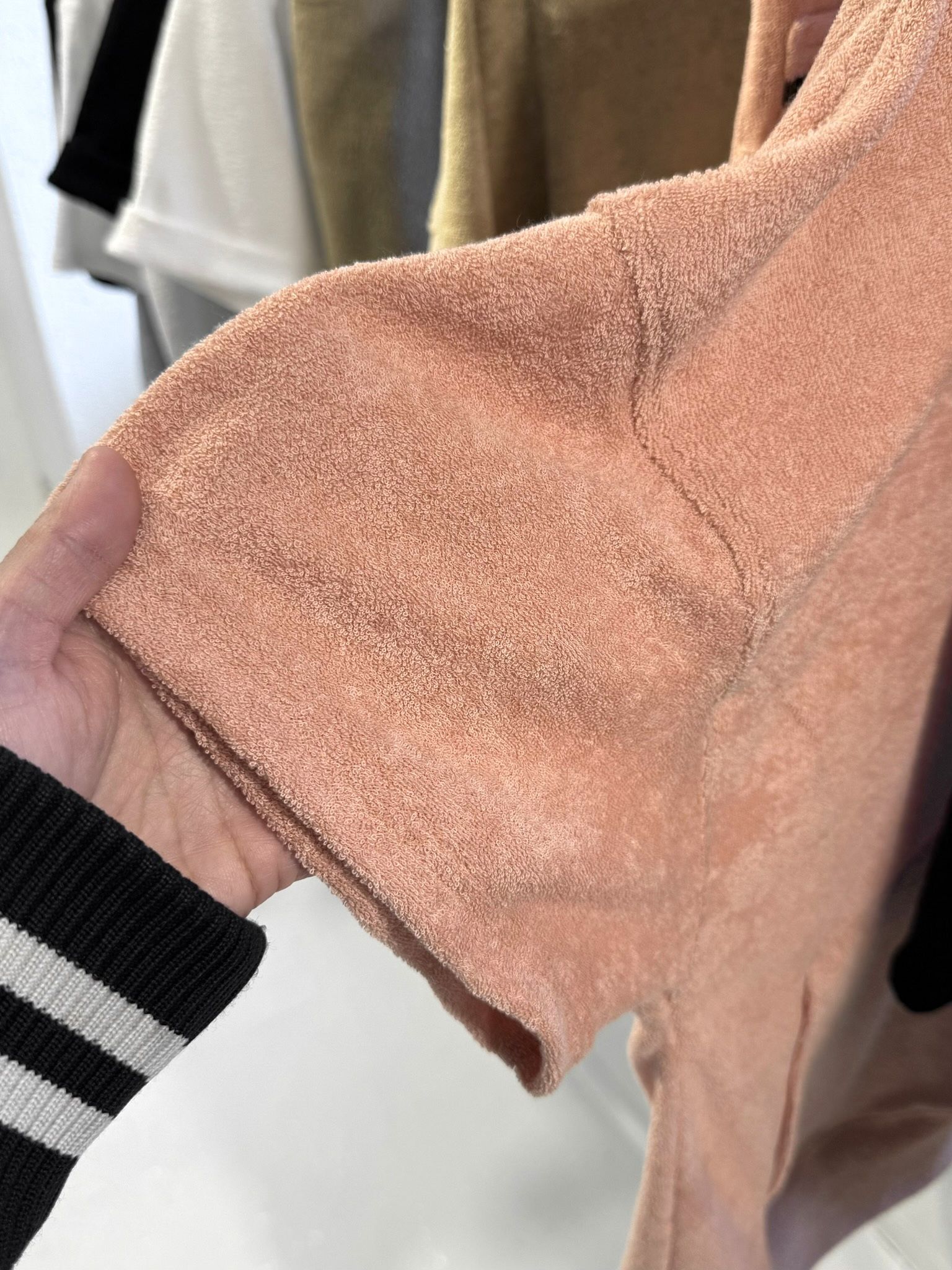 PILE HALF HOODIE / RC40-C-003 / パイル半袖パーカー / ピンク (5月中旬入荷予定)