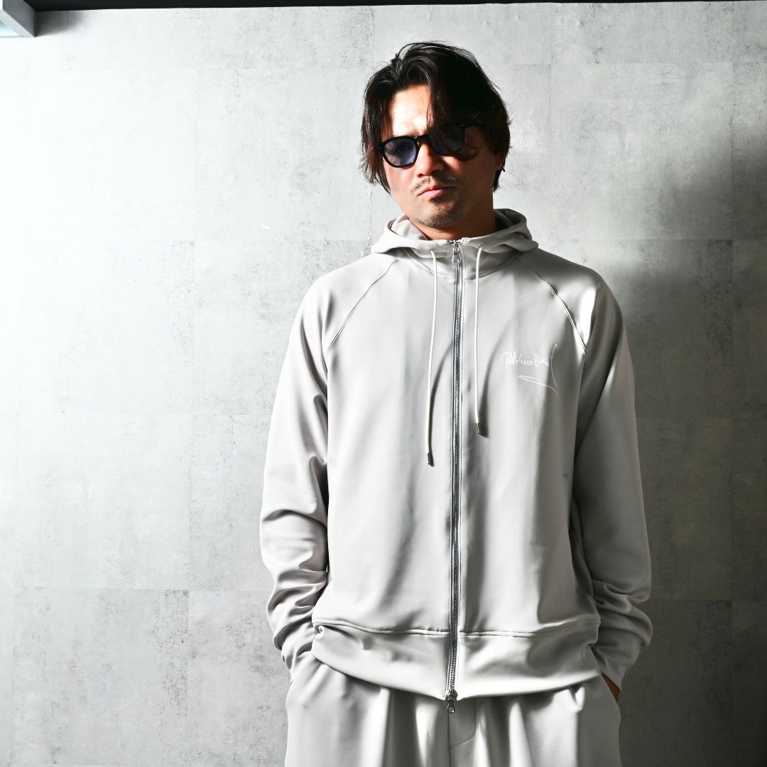 SIGN ZIP HOODIE / DP1-C-002 / サインプリントジップパーカー / グレージュ (2月上旬入荷予定)