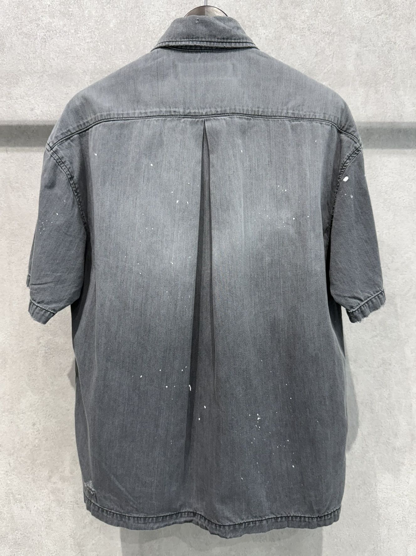 HALF DENIM SHIRTS / RC40-SH-002 / デニム半袖シャツ / ブラック