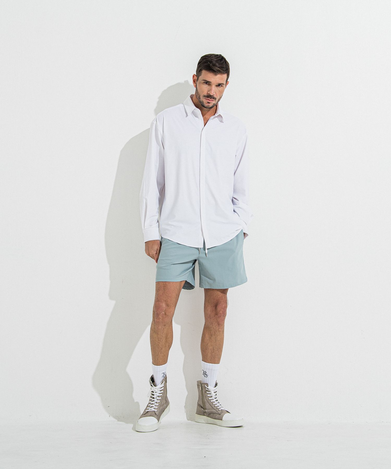 TV NYLON SHORTS / RC32-HP-004 / リラックスナイロンショーツ / アクア