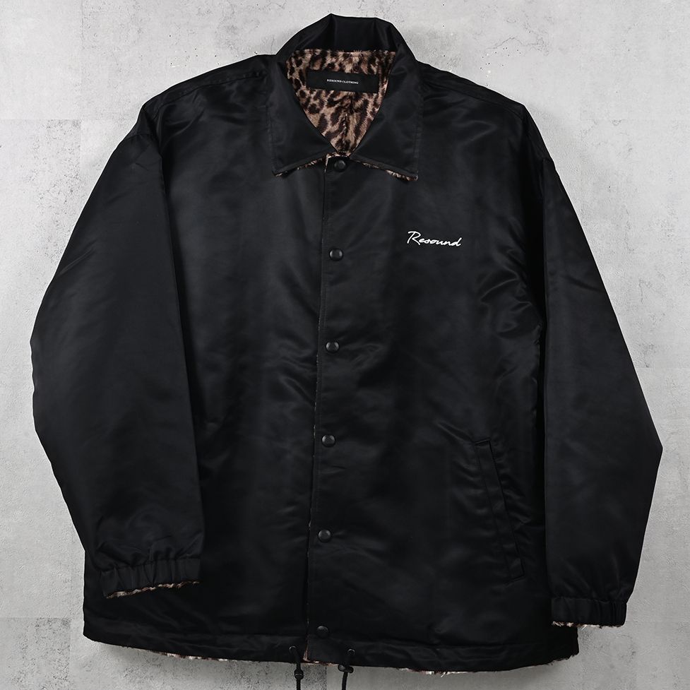 REV COACH JK / RC41-JK-010 / リバーシブルコーチジャケット / ブラック×レオパード (9月下旬入荷予定)