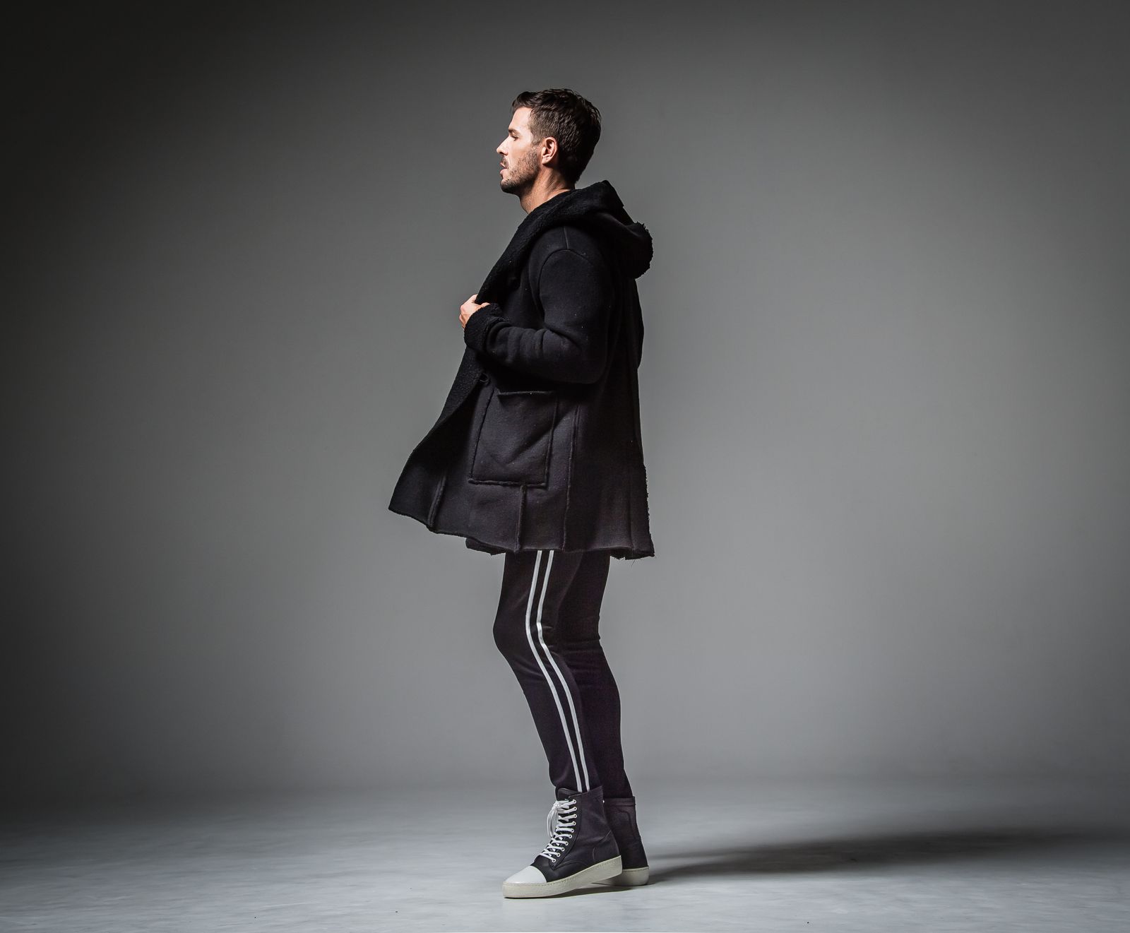 BOA HOODIE COAT / RC30-C-007 / ボアフーディーコート / ブラック