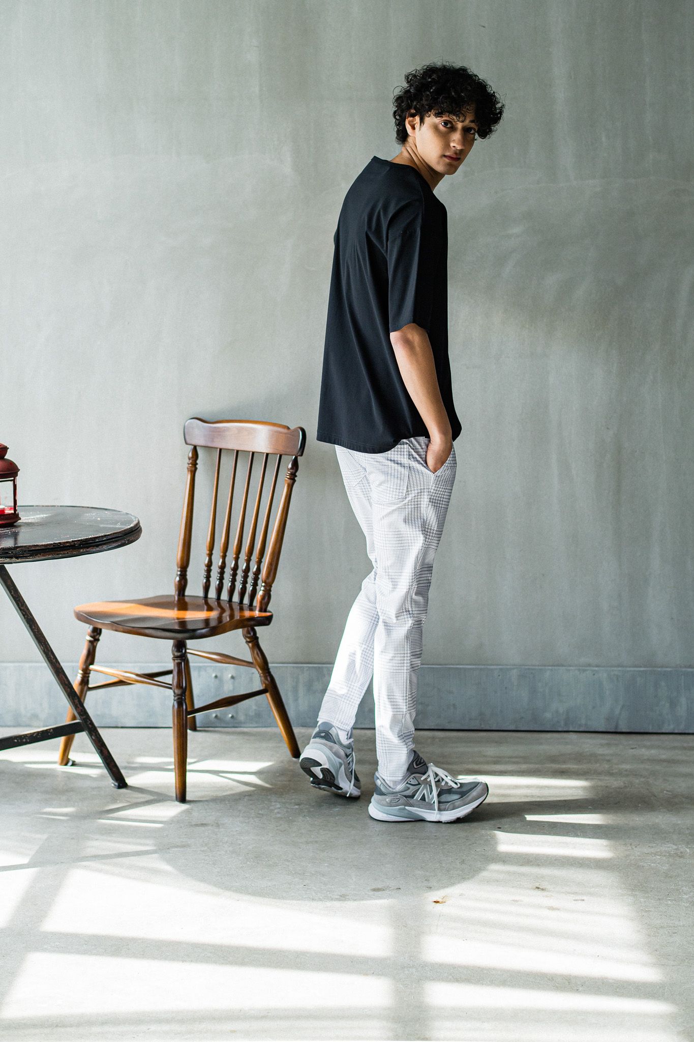 CHRIS EASY TUCK PANTS / RC32-ST-016T / イージータックパンツ / グレンチェックグレー