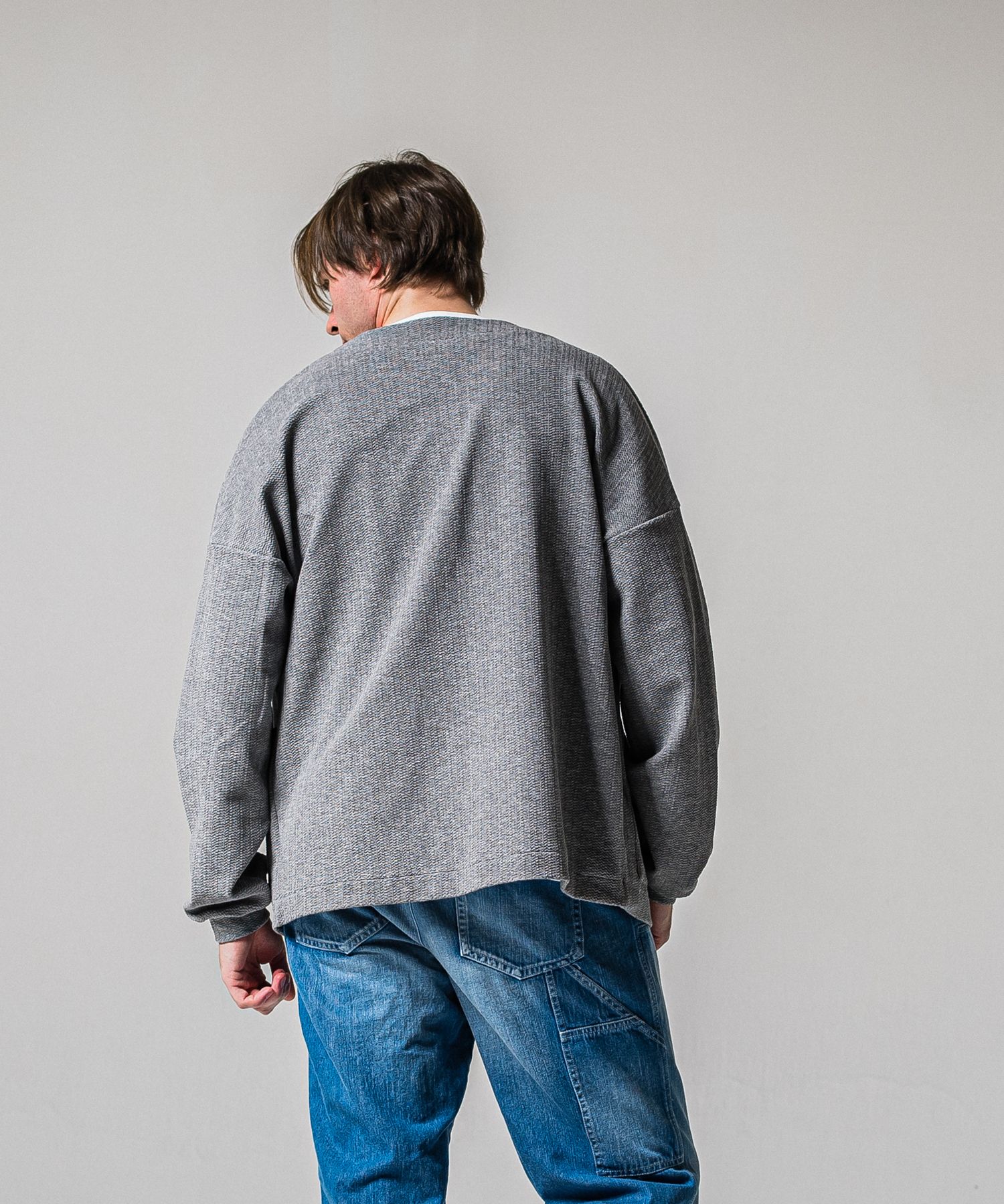 BLISTER KNIT C/D / RC39-C-005 / ブリスターニットカーディガン / グレー (1月下旬入荷予定)