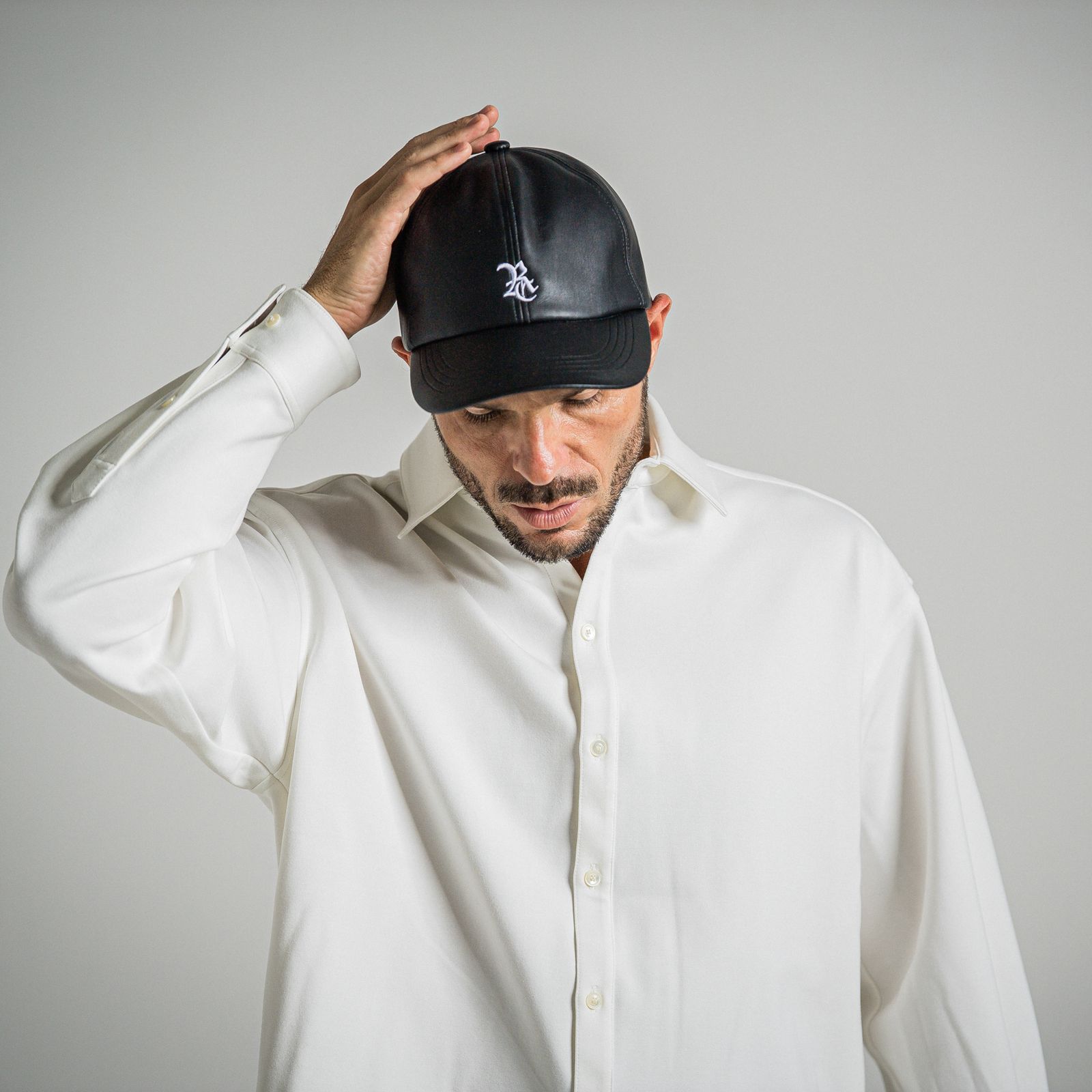 LEATHER LOW CAP / RC34-CAP-002 / エコレザーローキャップ / ブラック