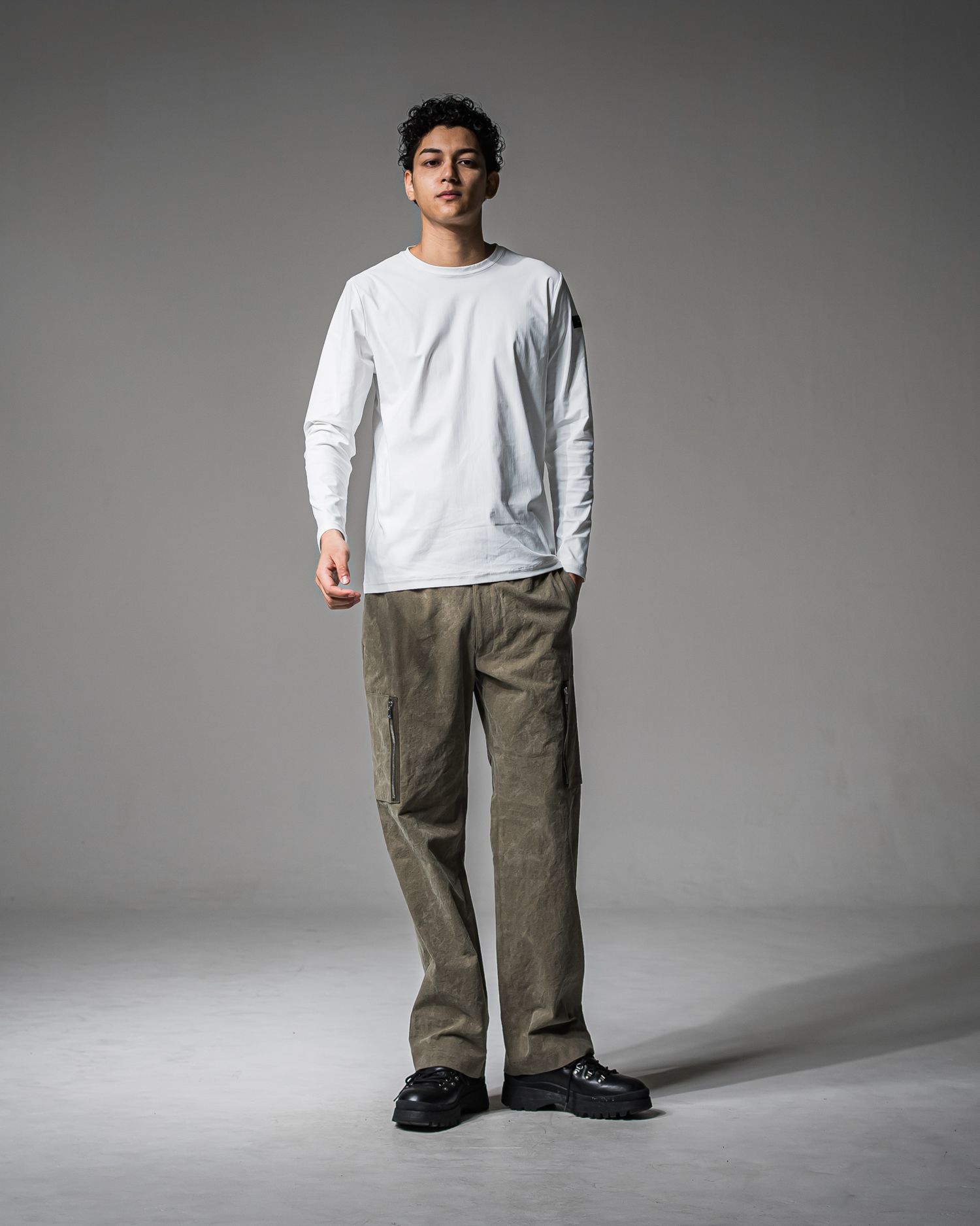 DAVID CARGO PANTS / RC37-ST-040 / ミリタリーワイドカーゴパンツ / ヴィンテージカーキ