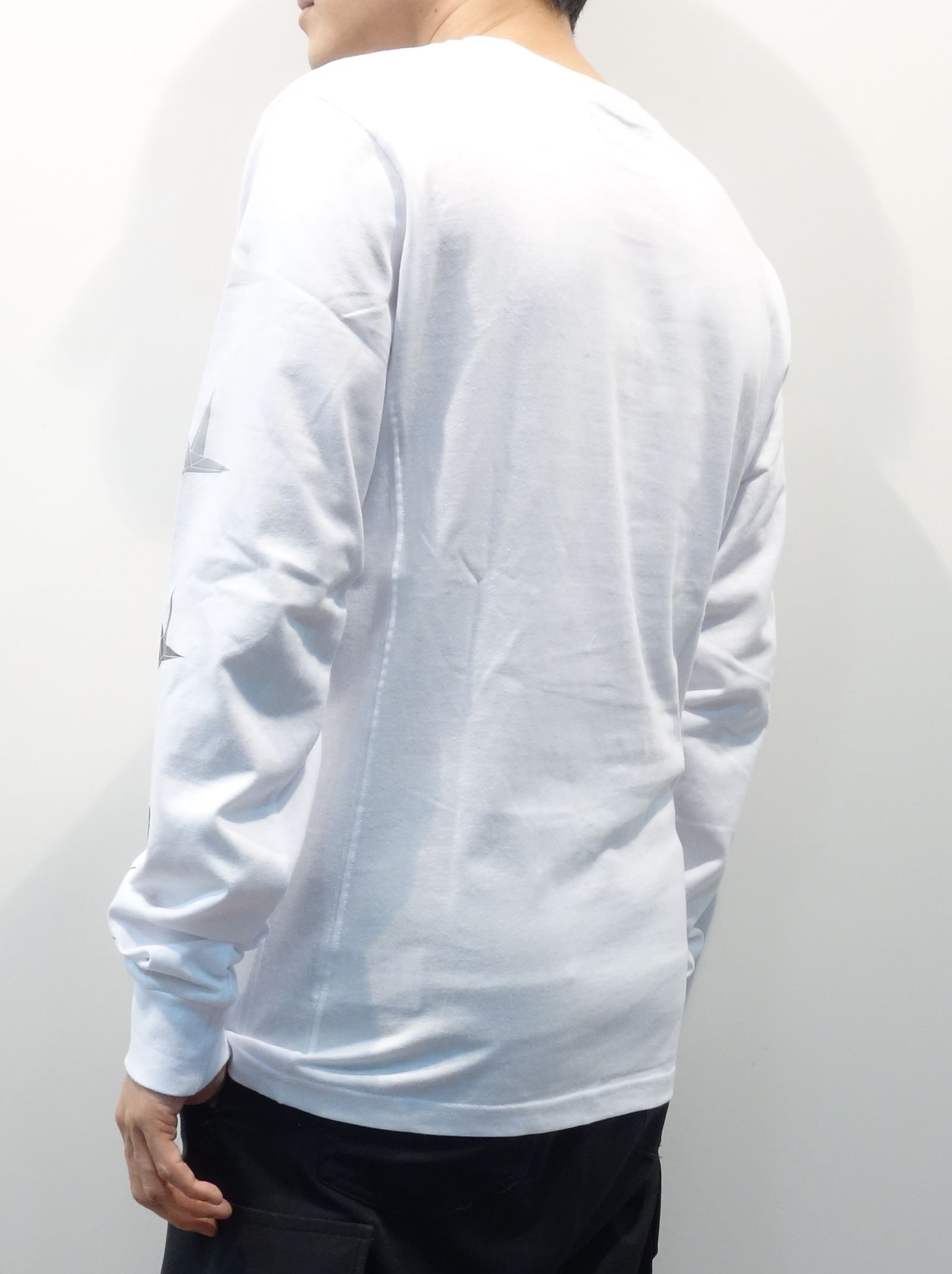 グラデーションプリント長袖Tシャツ / ust-22052 / ホワイト