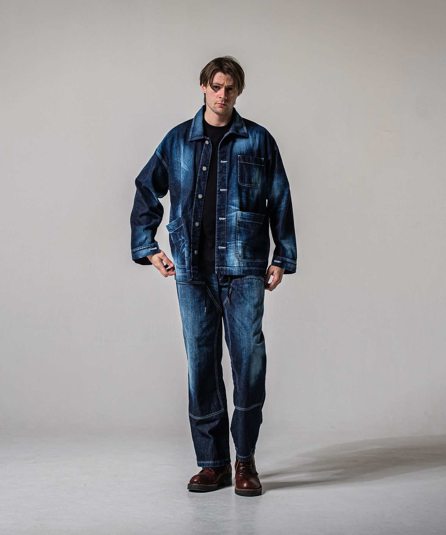 RC CAVER ALL / RC39-JK-004 / デニムカバーオール / ダークインディゴ (2月中旬入荷予定)