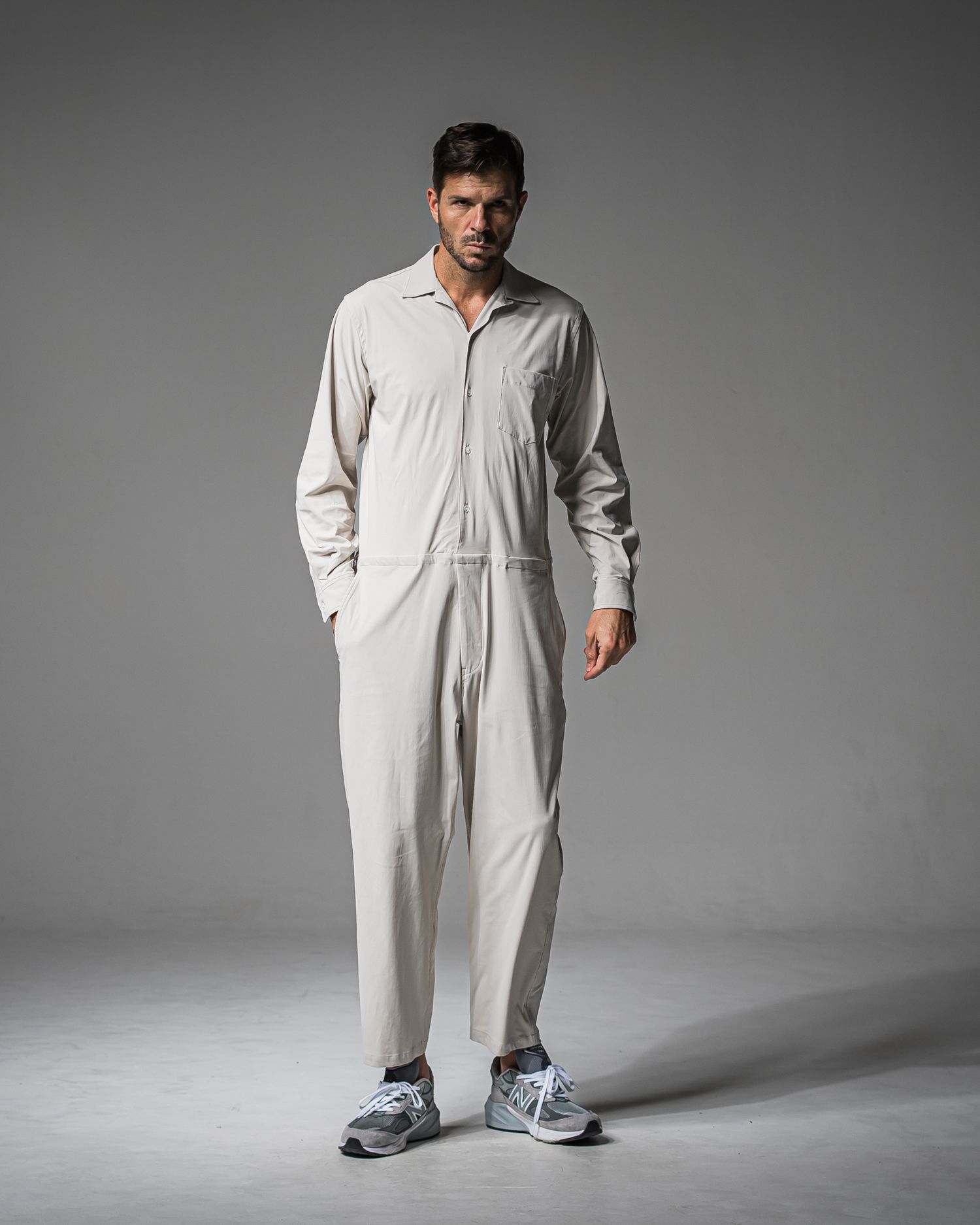 RAGE NYLON ALL IN ONE / DP1-TN-002 / 長袖シャツオールインワン / グレージュ (3月中旬入荷予定)