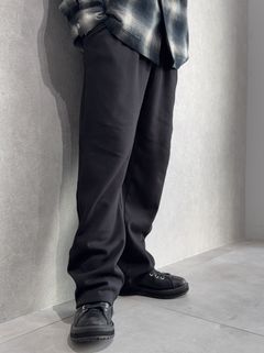 VELOURS FLEECE WIDE TUCK PANTS / RC38-ST-016HWT / 裏起毛スウェットワイドタックパンツ / ブラック