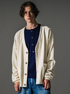 BLISTER KNIT C/D / RC41-C-004 / ブリスターニットカーディガン / オフホワイト (8月下旬入荷予定)