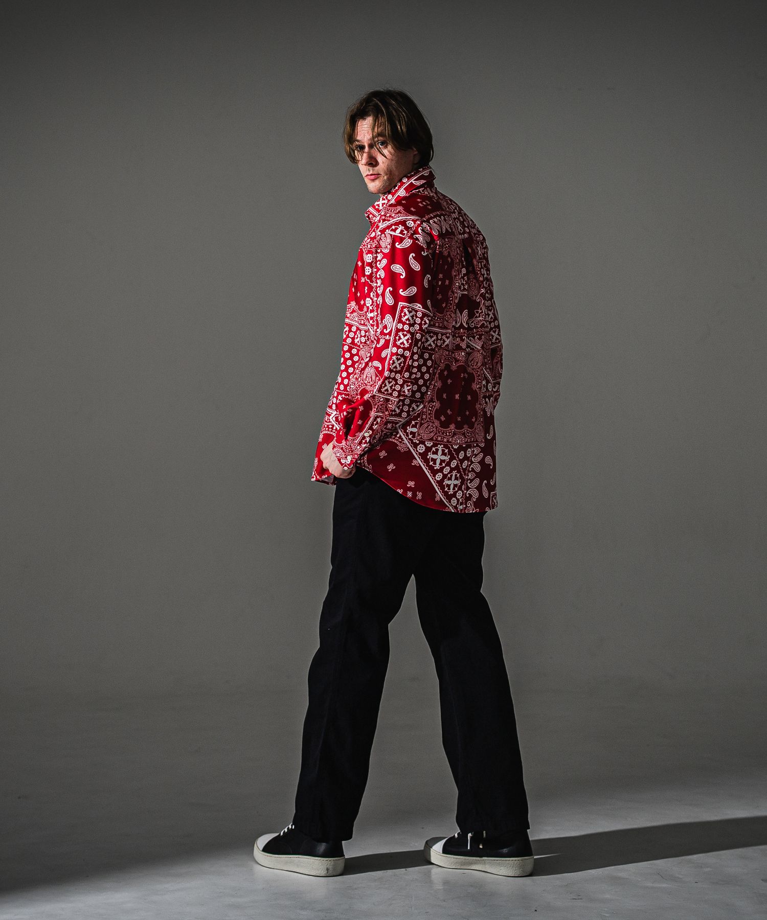 BANDANA JACK SHIRTS / RC41-SH-002 / オーバーサイズペイズリーシャツ / レッドバンダナ (8月下旬入荷予定)