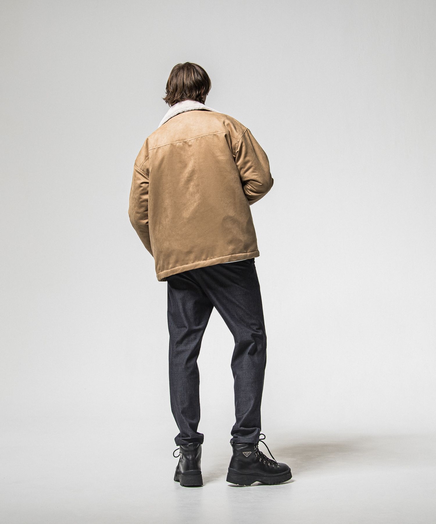 SUEDE FUR CAVER ALL / RC38-JK-003 / スエードファーカバーオール / ブラウン (11月中旬入荷予定)
