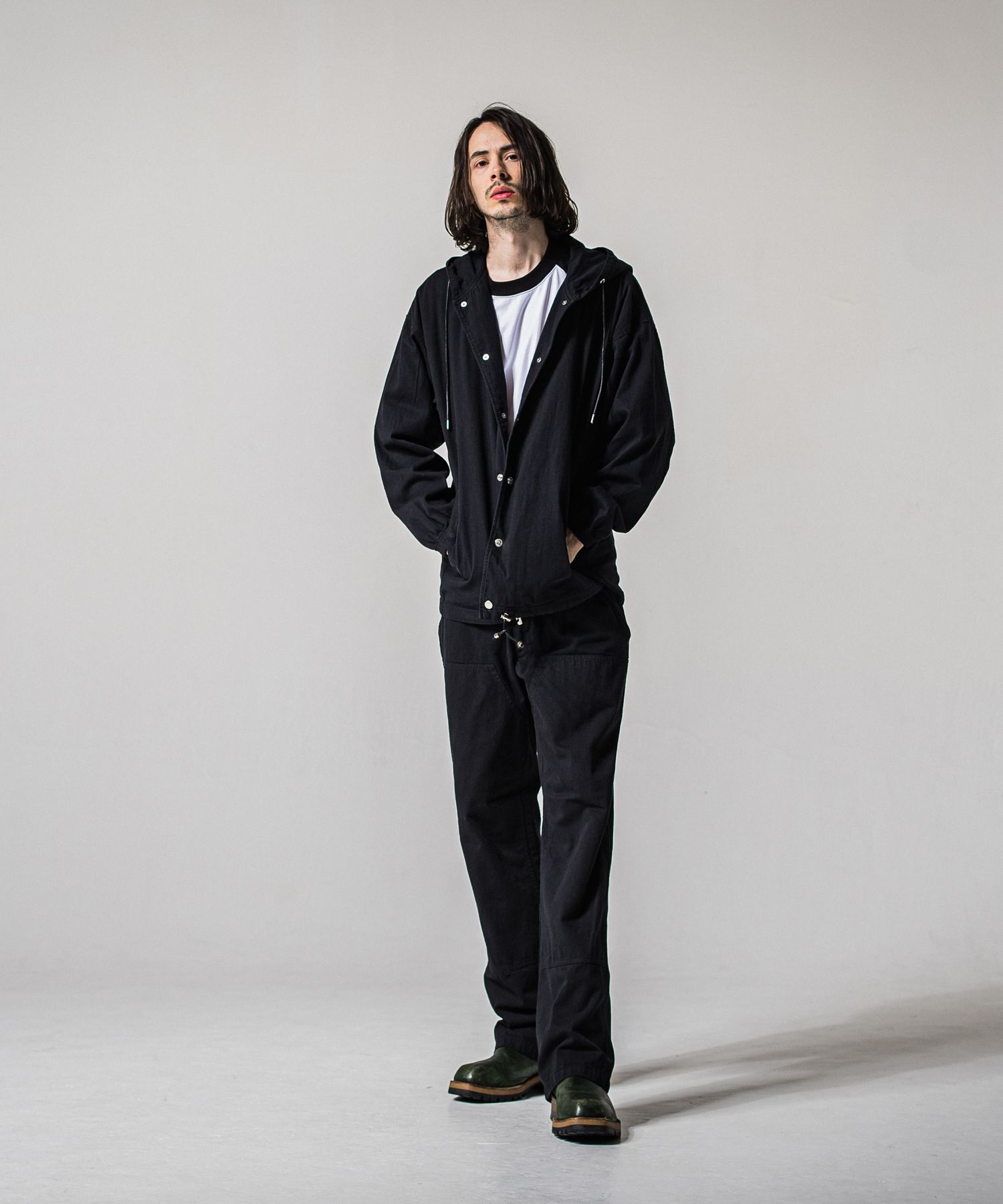 COACH HOODIE / RC39-JK-005 / コーチパーカー / ブラック (2月中旬入荷予定)