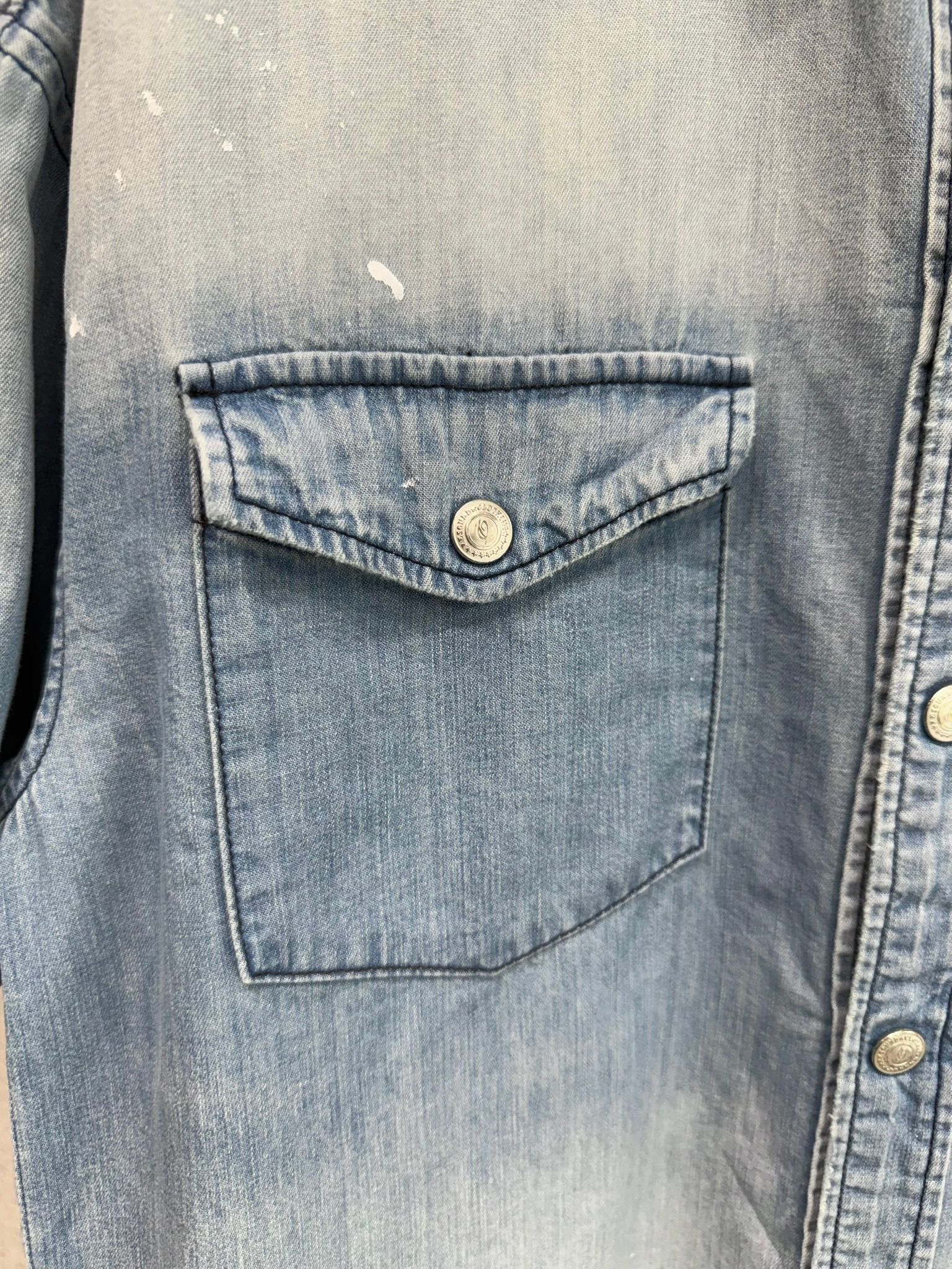HALF DENIM SHIRTS / RC40-SH-002 / デニム半袖シャツ / ライトインディゴ