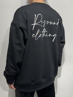 ID VELOURS FLEECE DROP TRAINER / RC34-C-004 / 裏起毛バックロゴトレーナー / ブラック