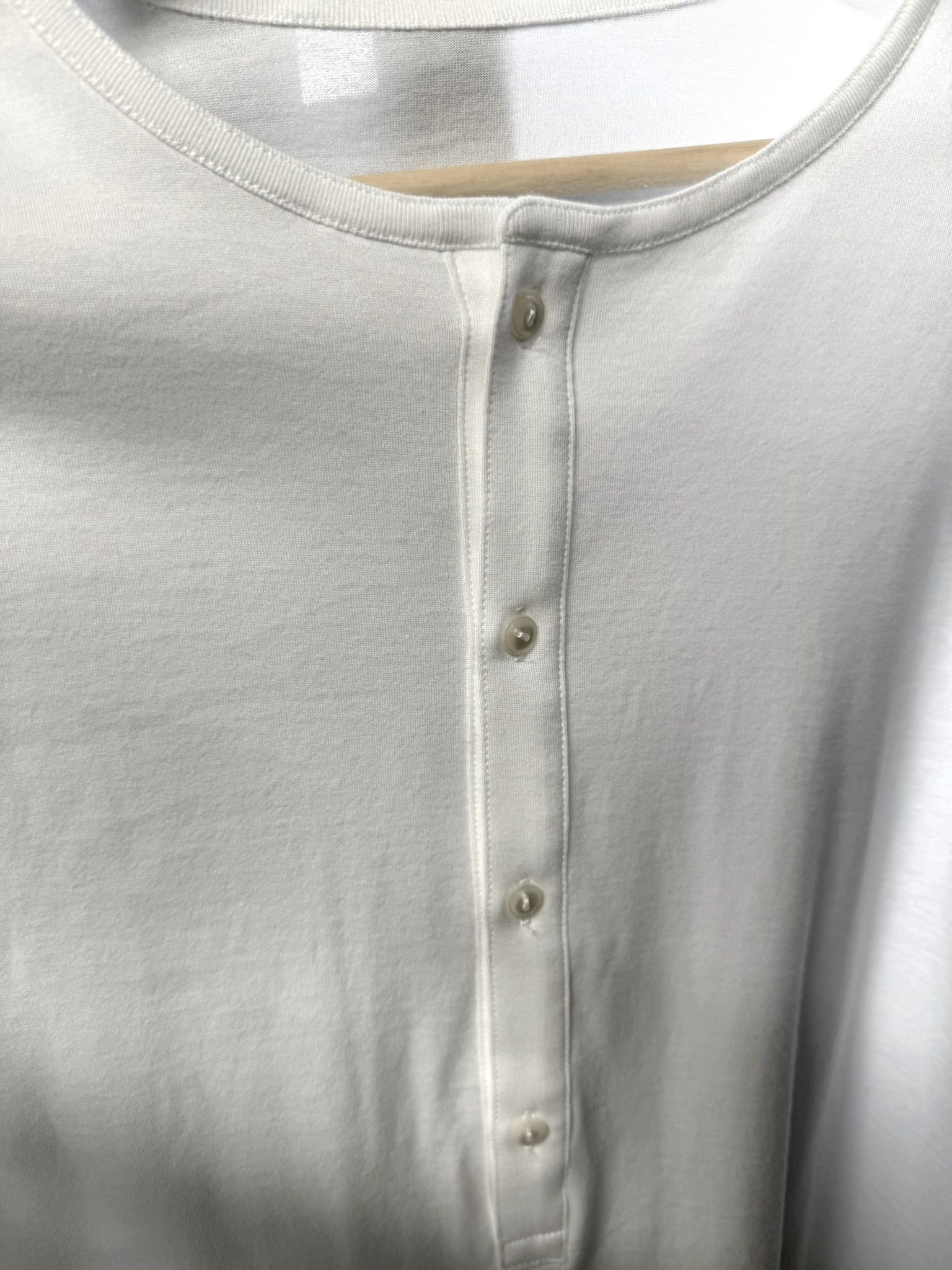 OVER HENRY LONGSLEEVE / RC41-T-004 / オーバーサイズヘンリーネック長袖Tシャツ / ホワイト (7月中旬入荷予定)