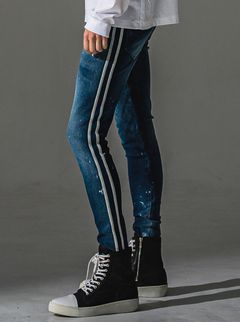 EX DENIM JERSEY BLIND LINE PT / RC41-ST-008D / デニムジャージラインパンツ / ダークインディゴ (9月上旬入荷予定)