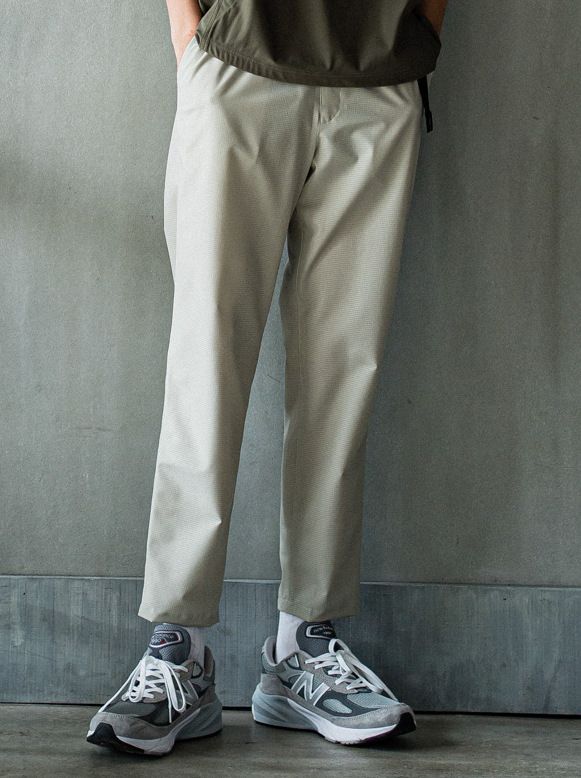 PAT WIDE EASY PANTS / RC32-ST-036 / ベルト付きテーパードワイドパンツ / ベージュ