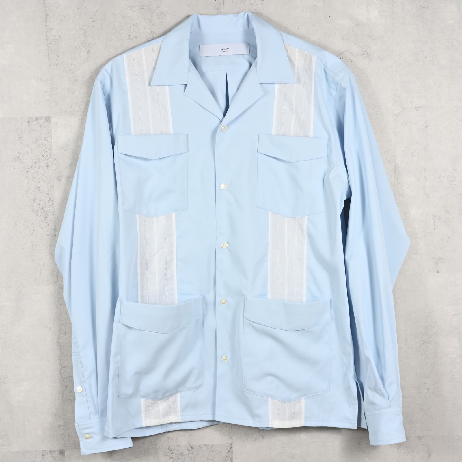 GUAYABERA SHIRTS / DP1-SH-002 / キューバシャツ / サックス (3月中旬入荷予定)