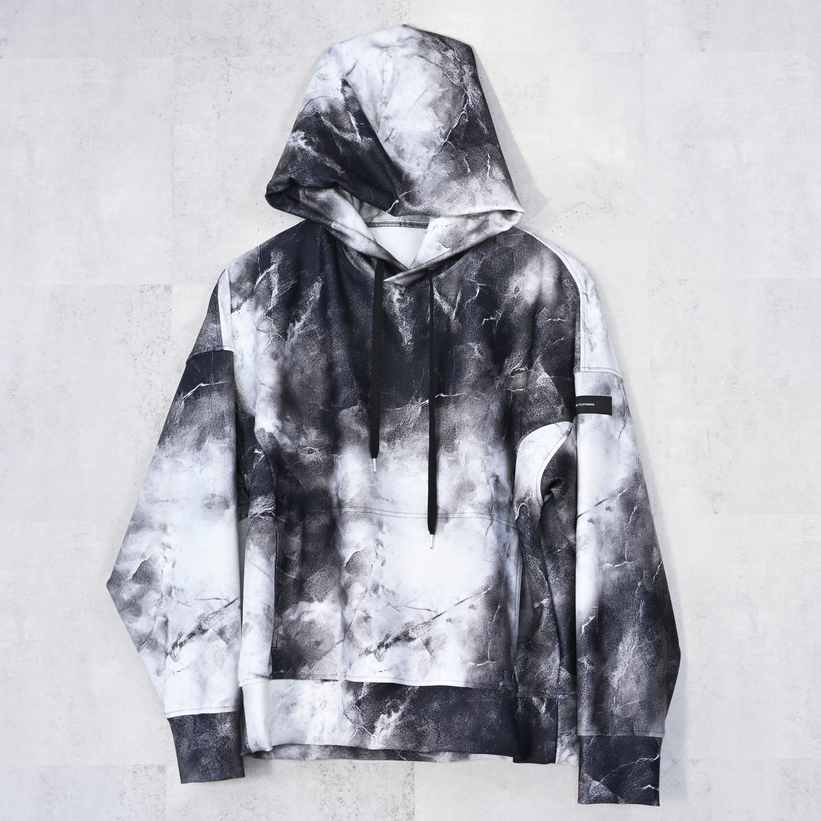 OVER HOODIE / RC42-C-011 / プルオーバーパーカー / マーブルブラック (1月上旬入荷予定)