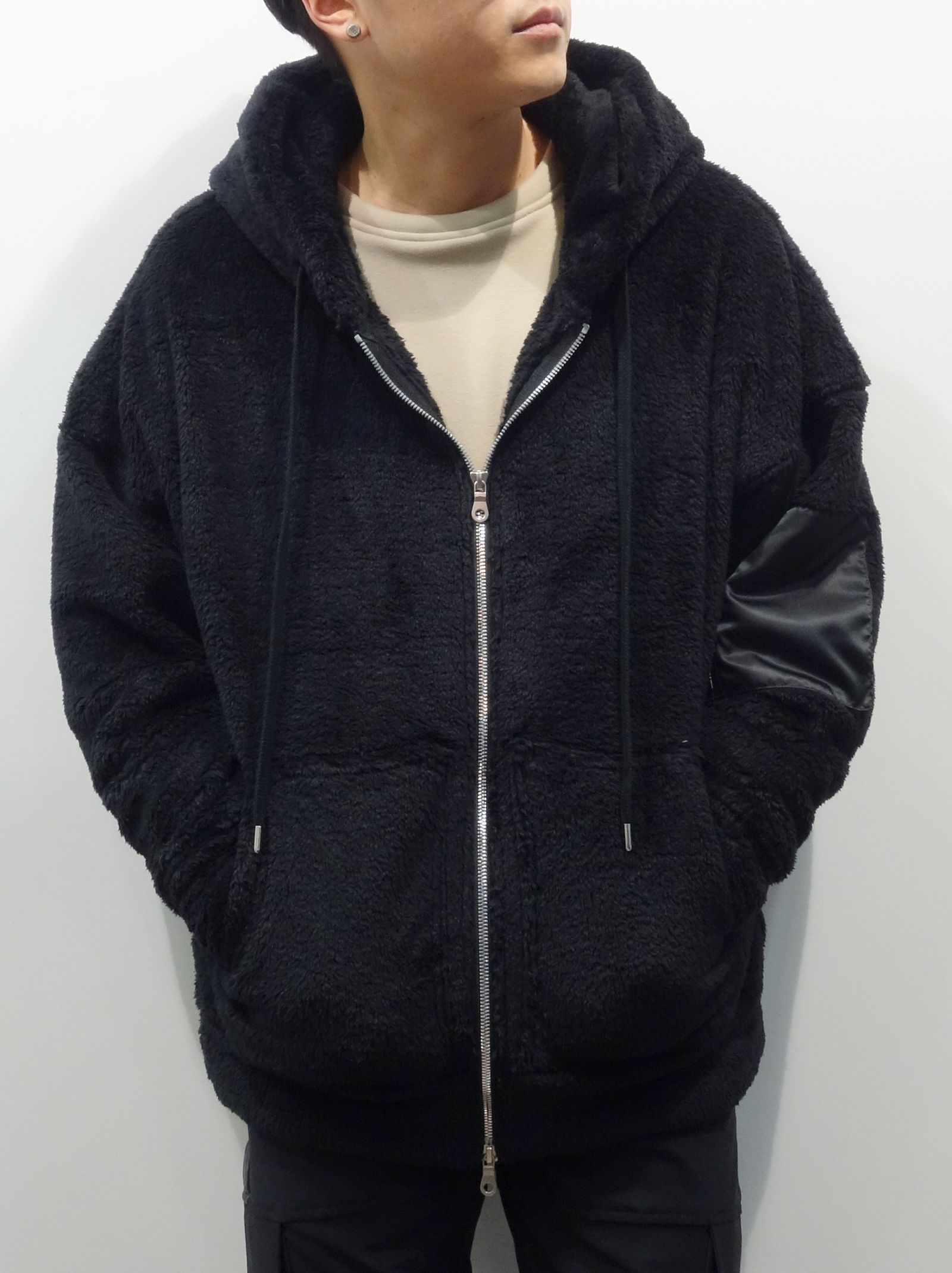 RESOUND CLOTHING - BOA ZIP LOOSE HOODIE / RC26-C-008 / ボアジップ