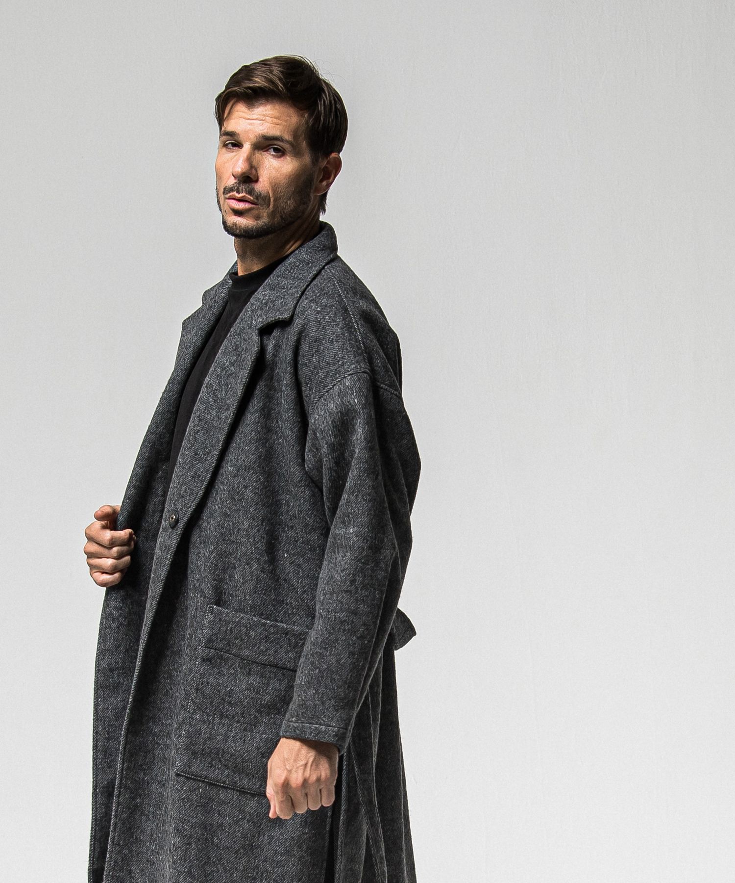 GOWN OVER COAT / RC38-JK-004 / オーバーサイズガウンコート / グレー (11月上旬入荷予定)