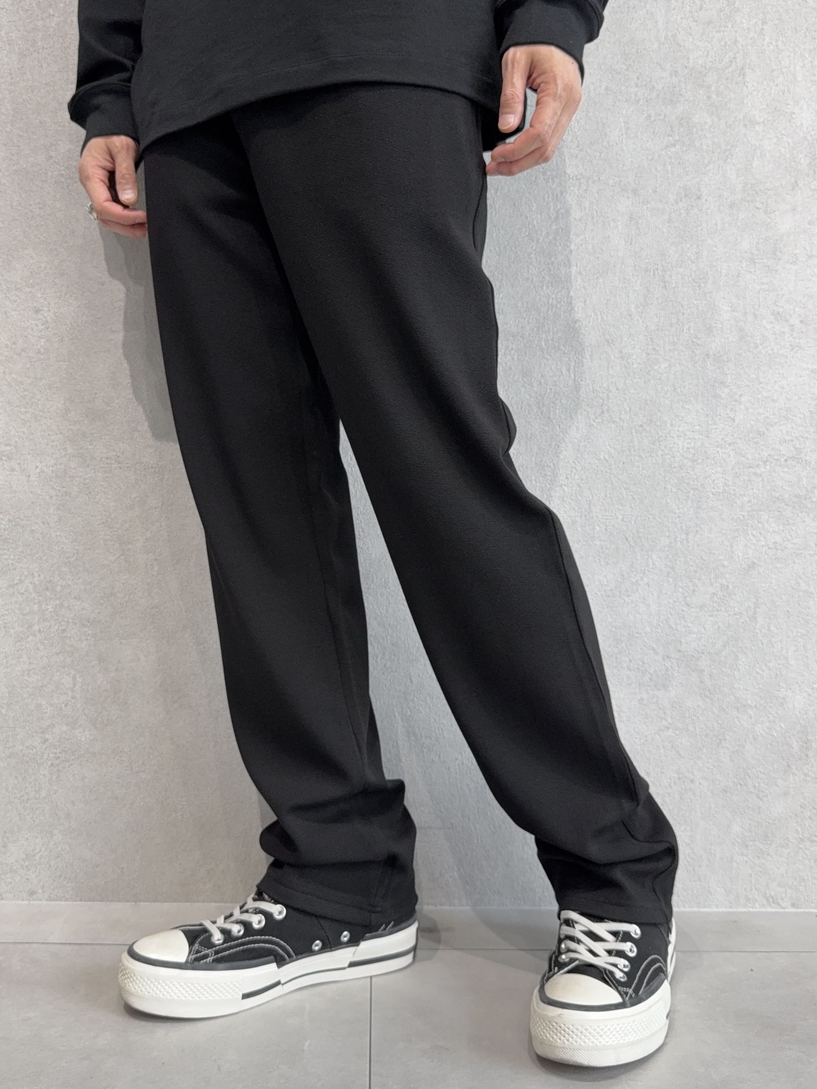CHRIS EASY WIDE TUCK PANTS / RC41-ST-016WT / セミワイドタックパンツ / ブリスターブラック