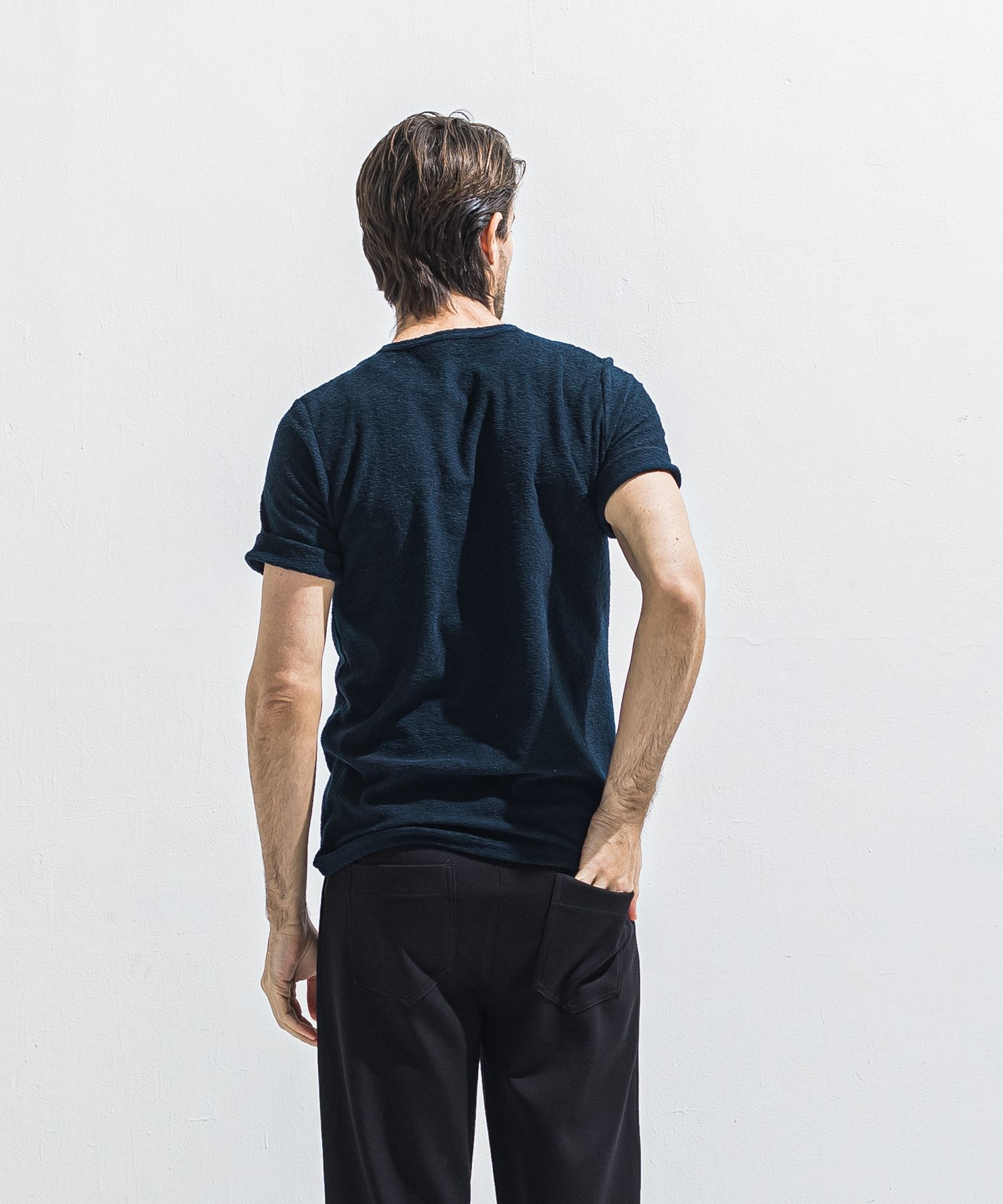 PILE ROLL UP TEE / RC40-T-001 / パイルロールアップTシャツ / ネイビー (4月中旬入荷予定)