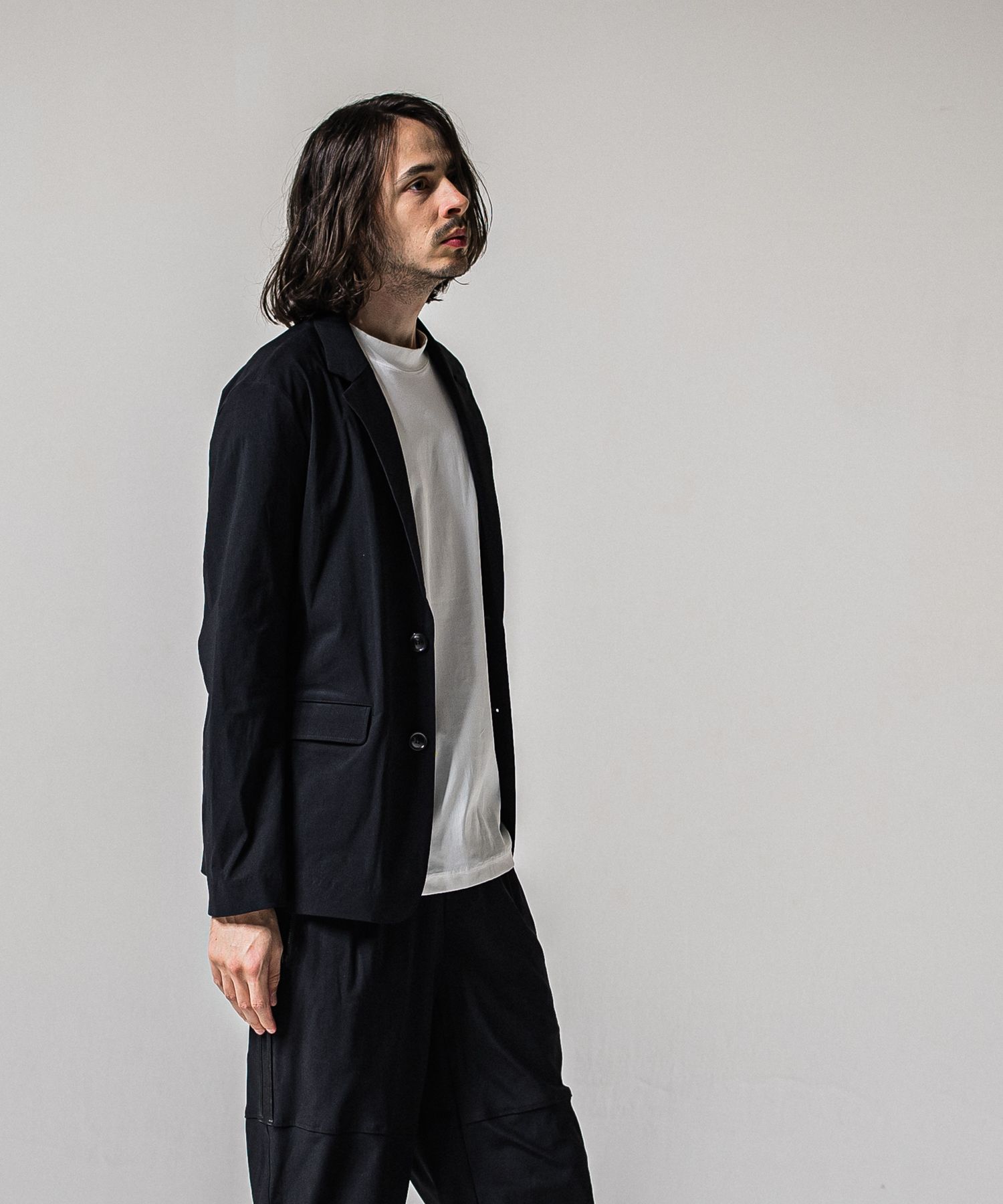 GARY LOOSE JACKET / RC39-JK-001 / ナイロンルーズテーラードジャケット / ナイロンブラック (2月下旬入荷予定)