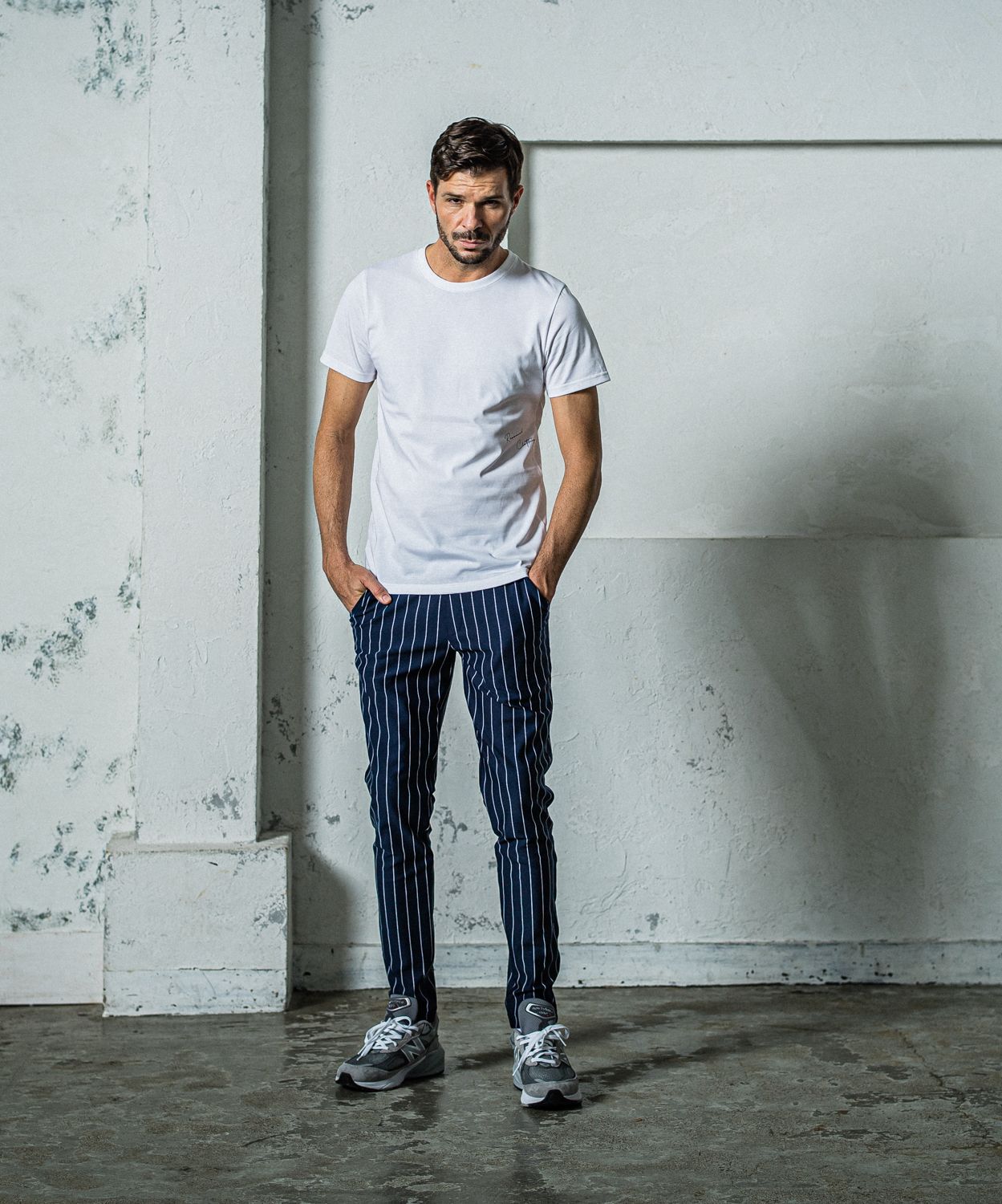 CHRIS EASY PANTS / RC35-ST-016 / イージーパンツ / ネイビーストライプ