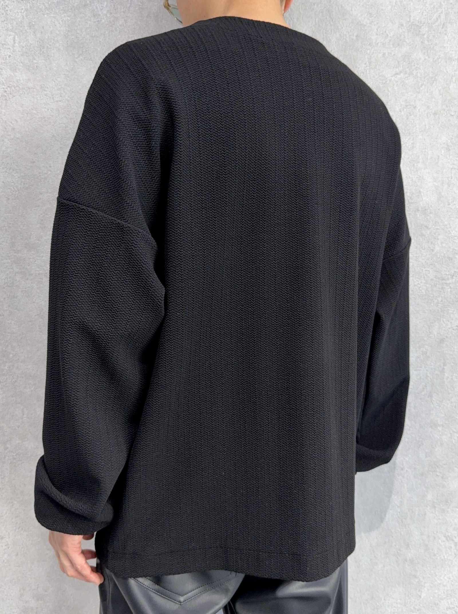 BLISTER KNIT C/D / RC39-C-005 / ブリスターニットカーディガン / ブラック