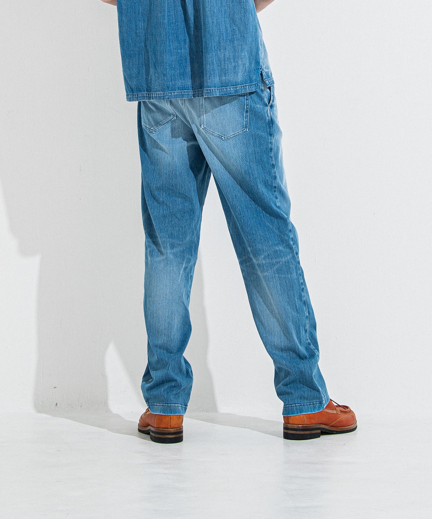 DENIM JERSEY WIDE PT / RC36-ST-016WTD / ライトオンスデニムジャージワイドパンツ / ライトインディゴ