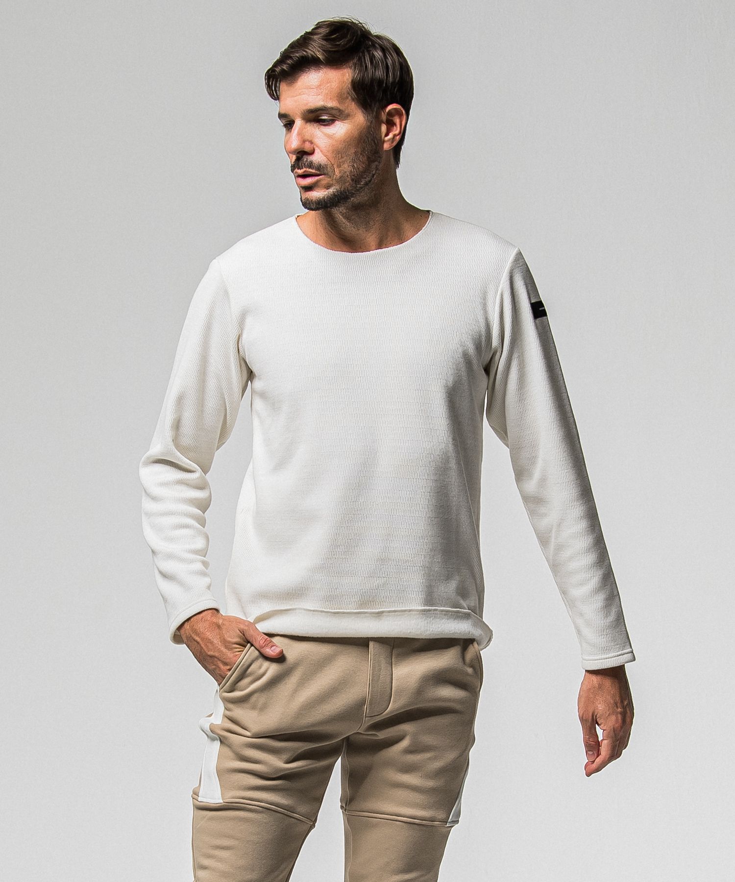 VELOURS FLEECE NEO THERMAL / RC38-C-001 / 裏起毛サーマルロングTシャツ / ホワイト (10月中旬入荷予定)