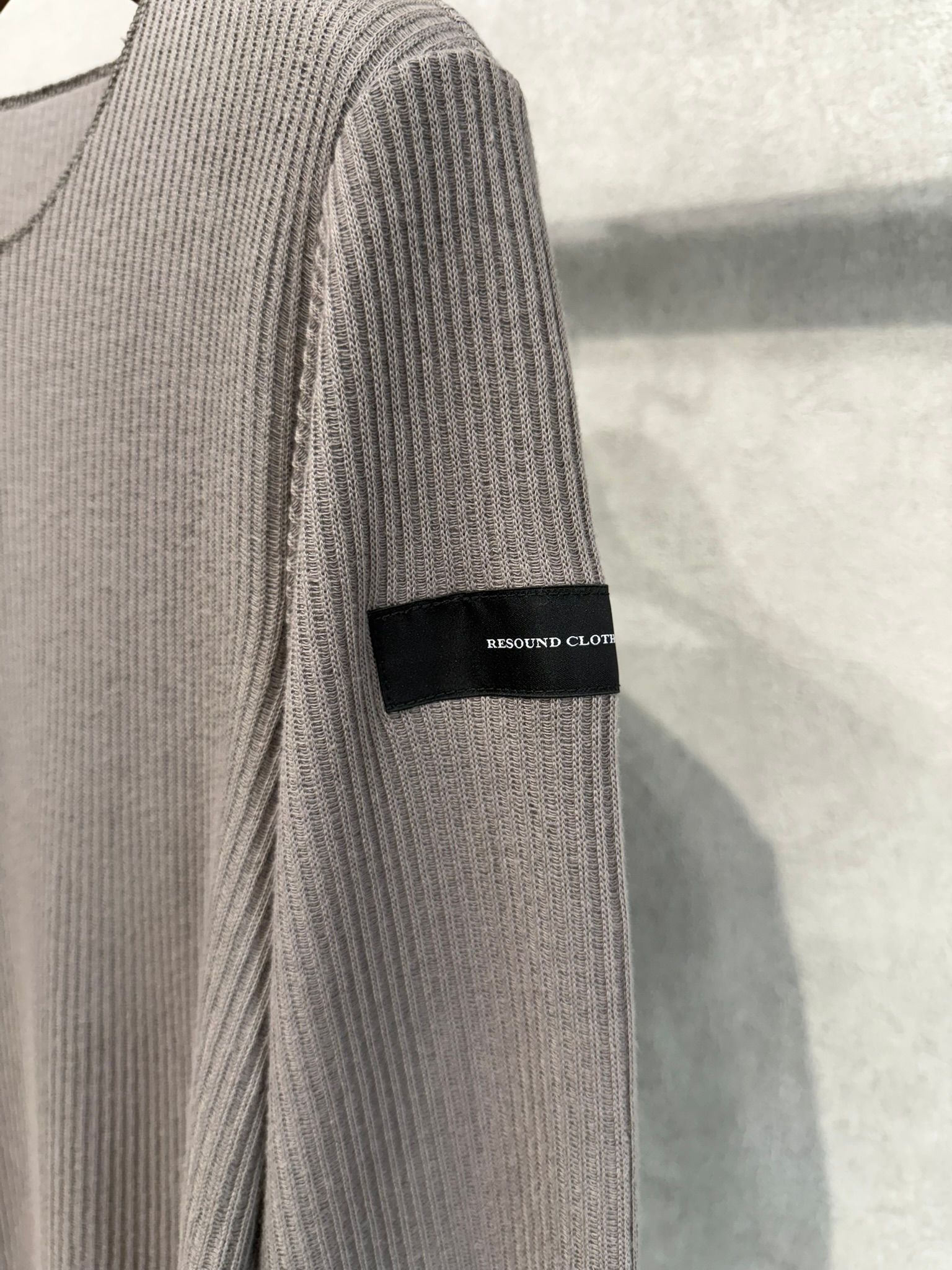 CUTOFF RAIL LONGSLEEVE / RC37-C-001 / レールカットソー / グレー