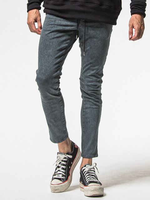 MICK DENIM JERSEY / BASIC-ST-020 / デニムジャージテーパードパンツ / ピグメントブラック (12月上旬入荷予定)