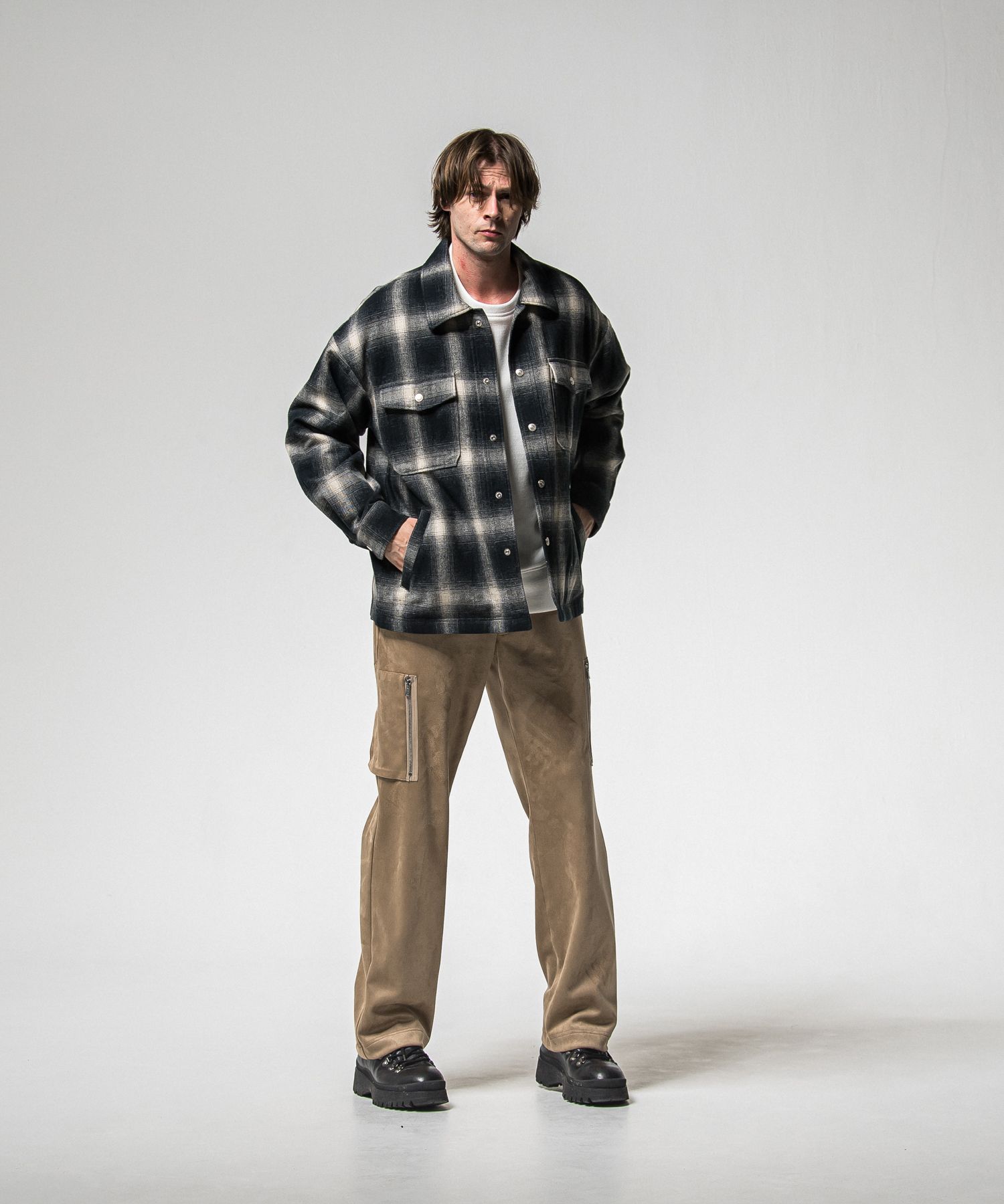 FLANNEL CHECK JK / RC38-JK-007 / フランネルチェックCPOジャケット / ブルー (10月中旬入荷予定)