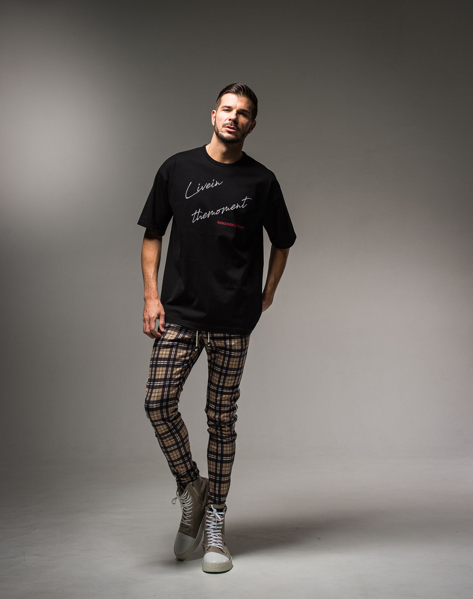 LIVE IN THE MORMENT LOOSE TEE / RC23-T-003 / プリントビッグTシャツ※
