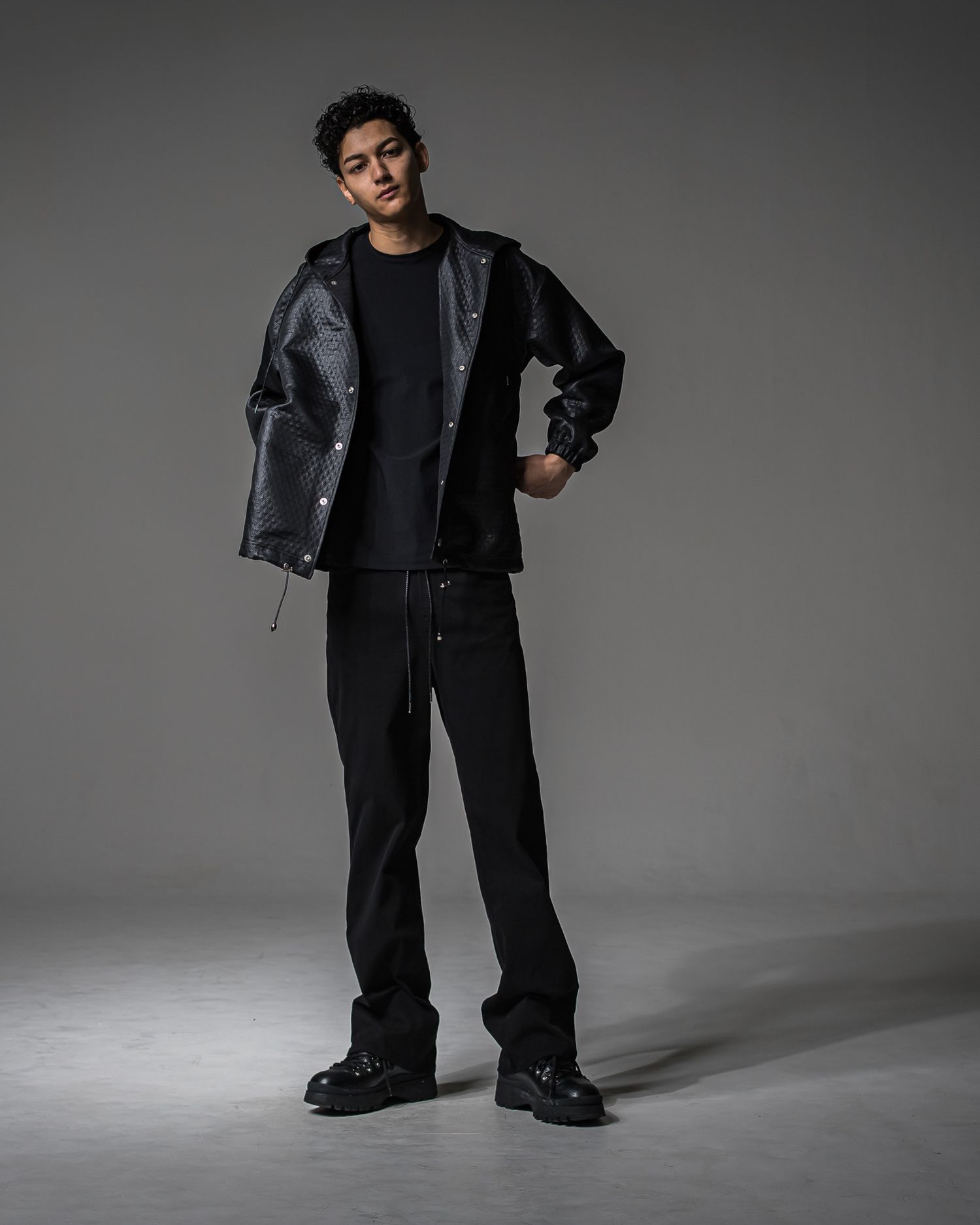 KING DENIM JERSEY / BASIC-ST-005 / デニムジャージ バギーワイドパンツ / ブラック