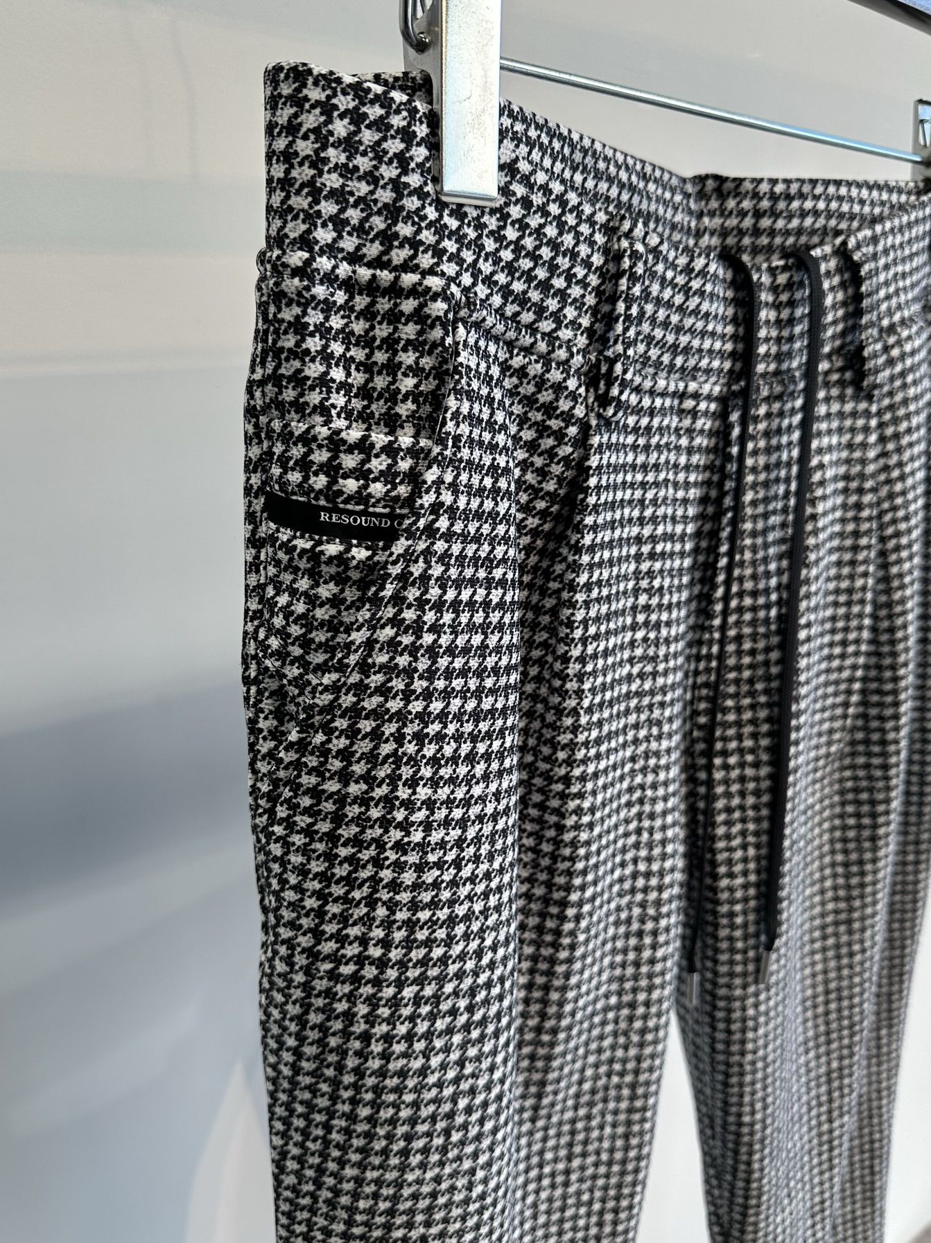 CHRIS EASY HEAT TUCK PANTS / RC30-ST-016HT / 裏起毛タックパンツ / 千鳥柄
