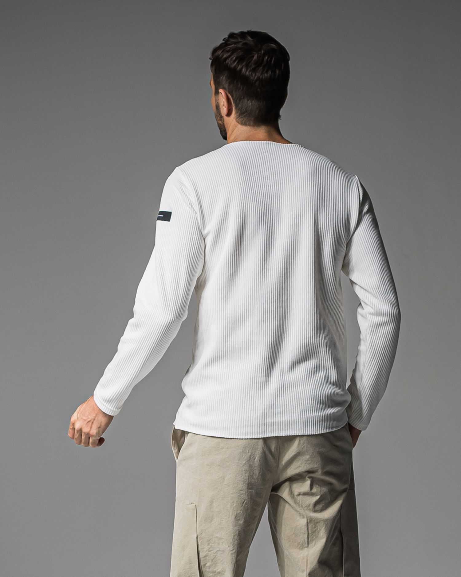 CUTOFF RAIL LONGSLEEVE / RC37-C-001 / レールカットソー / ホワイト (9月中旬入荷予定)