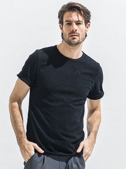 PILE ROLL UP TEE / RC40-T-001 / パイルロールアップTシャツ / ブラック (4月中旬入荷予定)