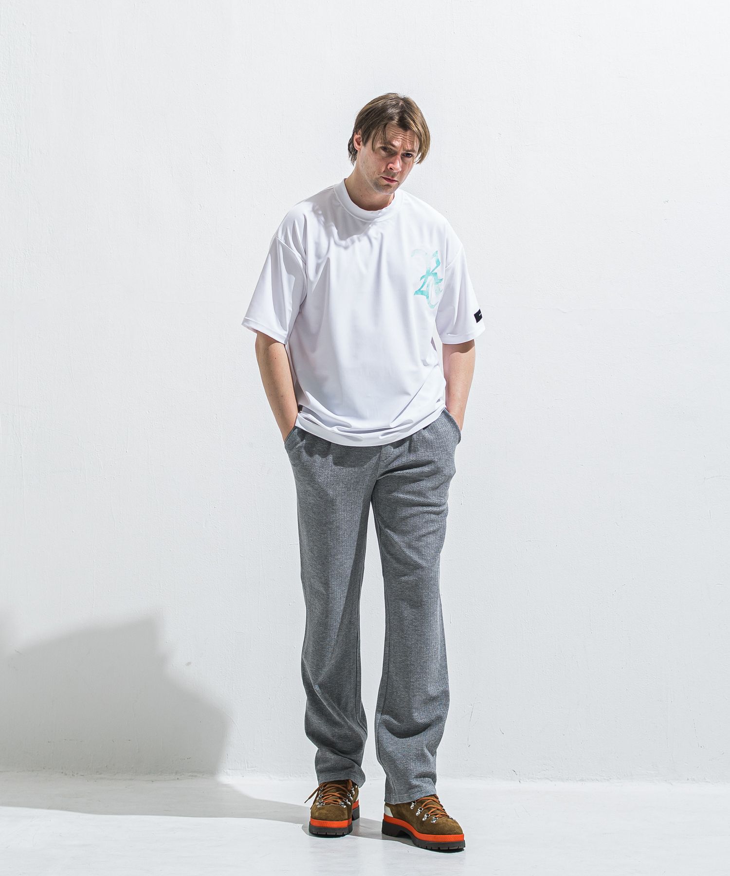 RC RUSH OVER T / RC40-T-009 / RCロゴラッシュガードビッグTシャツ / ホワイト×ブルーグリーン (6月上旬入荷予定)